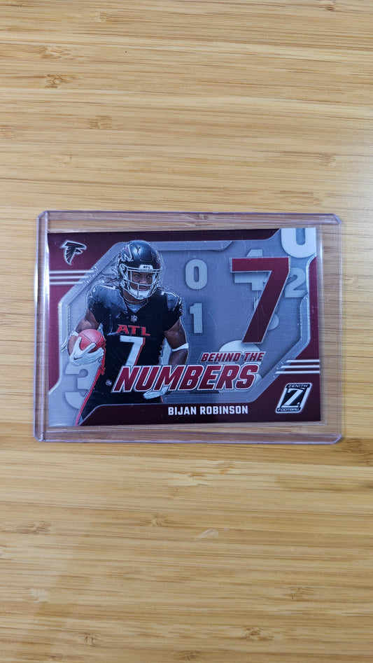 2023 Panini Zenith Football - Bijan Robinson - Behind the Numbers RC- Atlanta Falcons