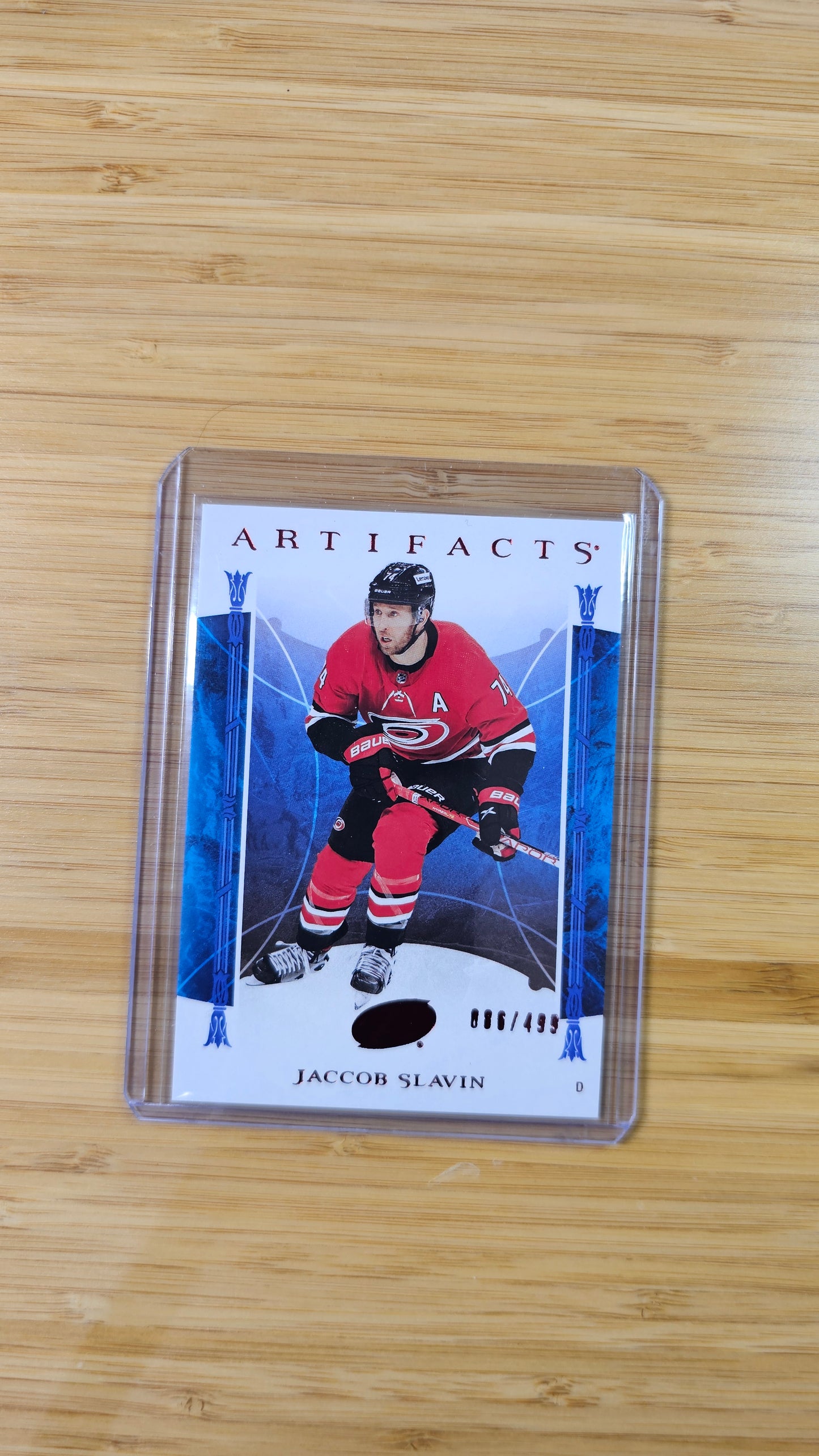 2023 Upper Deck NHL Artificats Jacob Slavin - Numbered 86/499 - Carolina Hurricanes