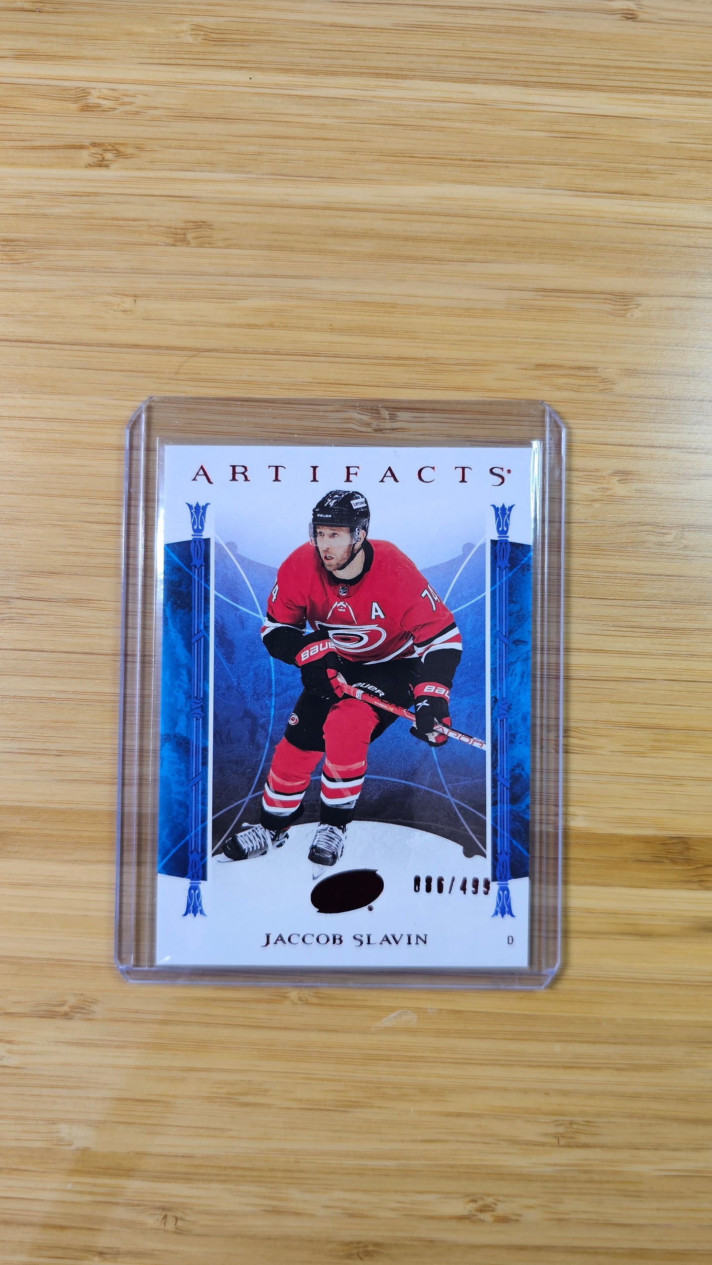 2023 Upper Deck NHL Artificats Jacob Slavin - Numbered 86/499 - Carolina Hurricanes