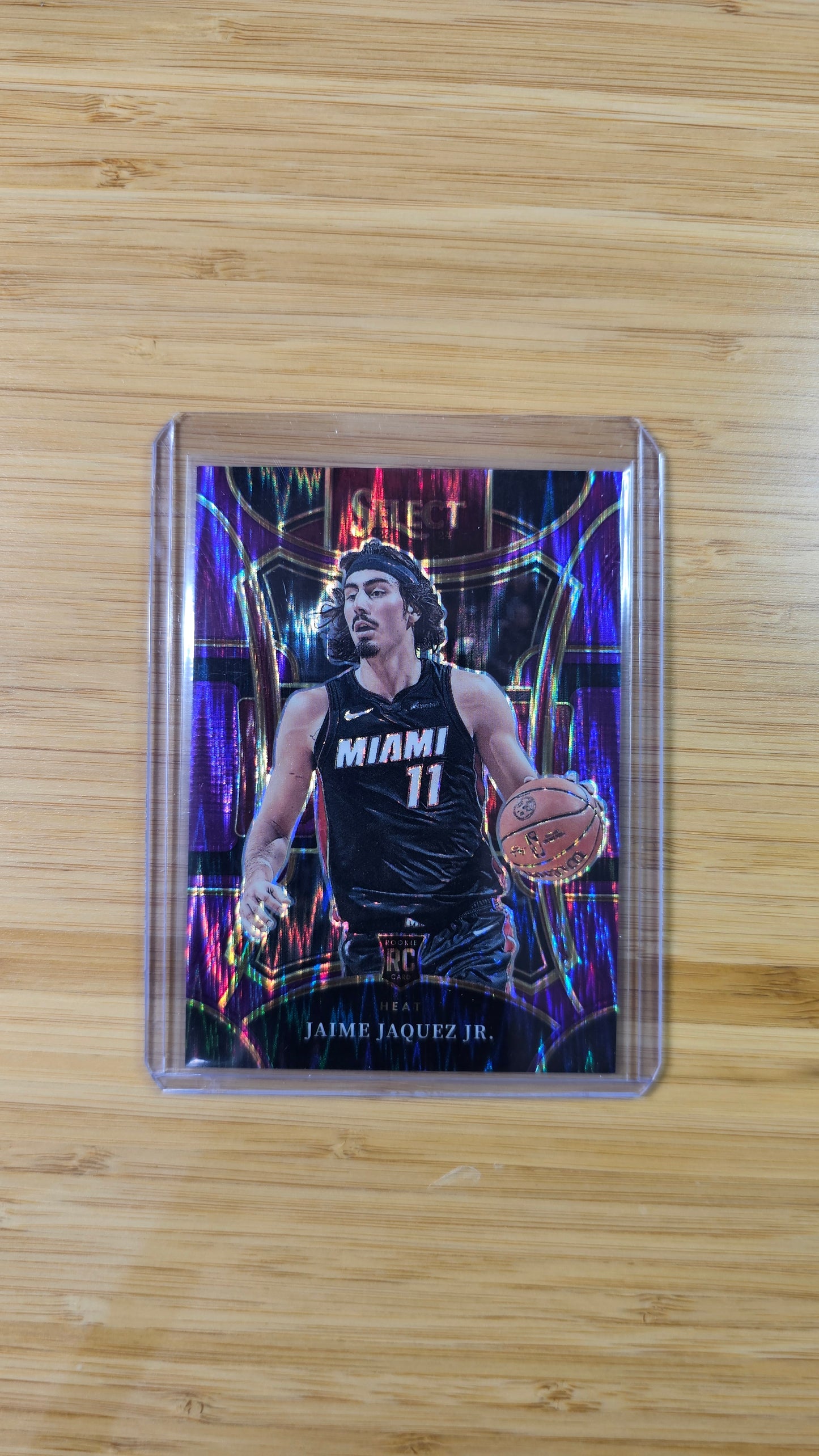 2023 NBA Select Basketball Jaimes Jaques Jr. - Mezzanine Purple Prizm 101/175 - Miami Heat