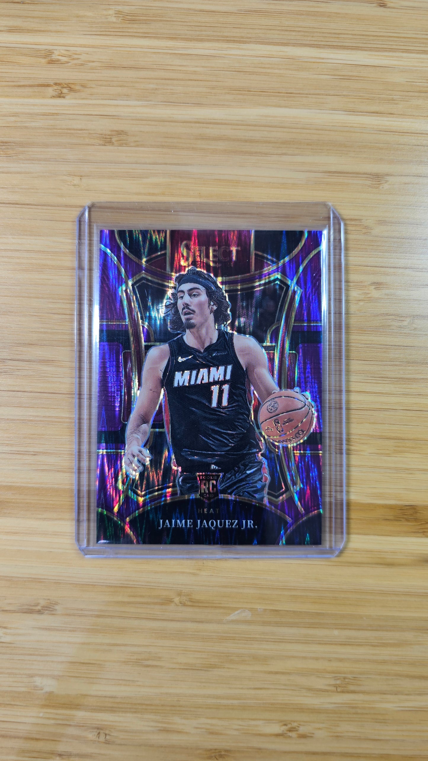 2023 NBA Select Basketball Jaimes Jaques Jr. - Mezzanine Purple Prizm 101/175 - Miami Heat