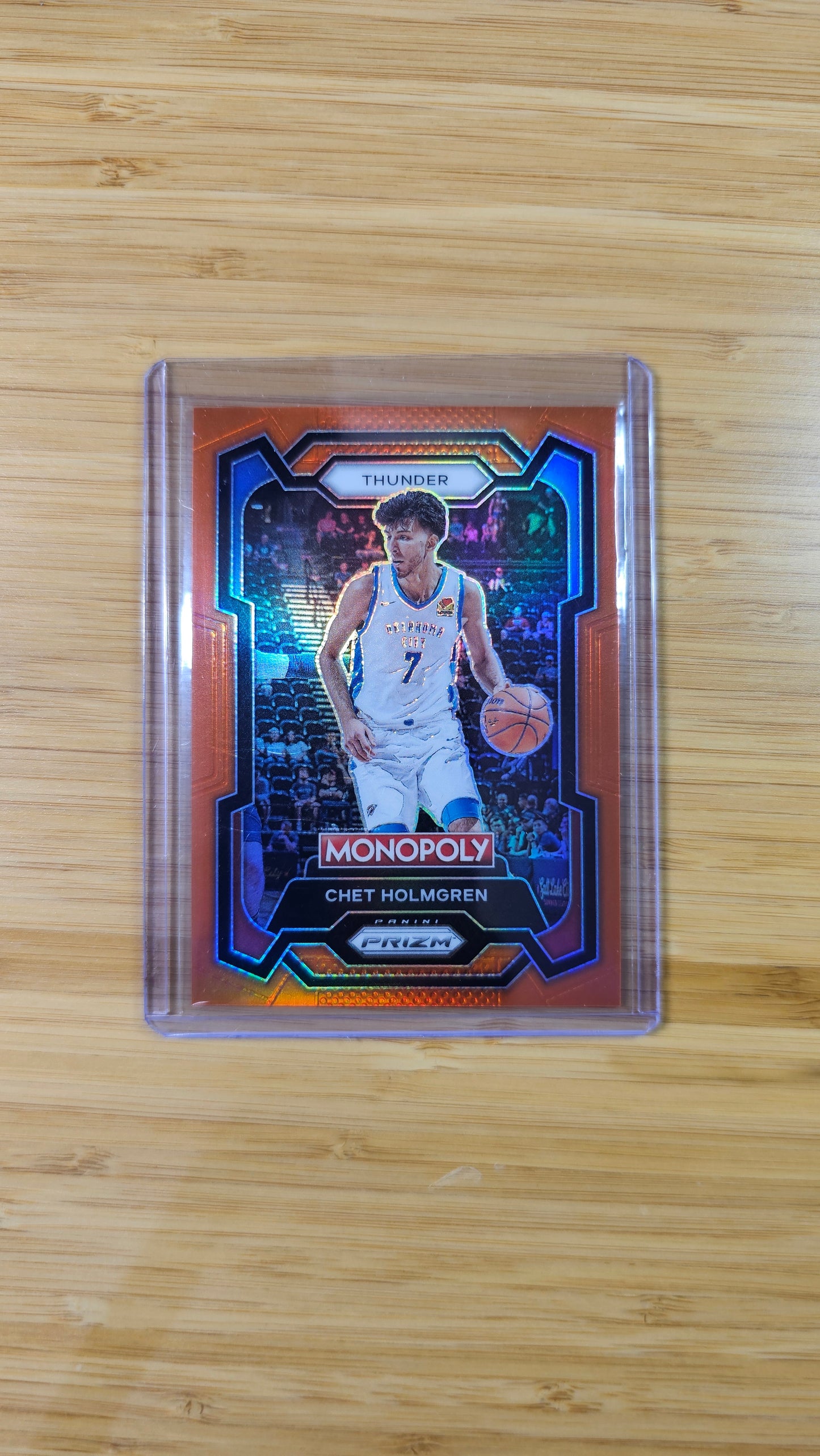 2023 Panini Prizm Monopoly Basketball  Chet Holmgren -Orange Prizm 🔥 #45/124 - ( Oklahoma Thunder )