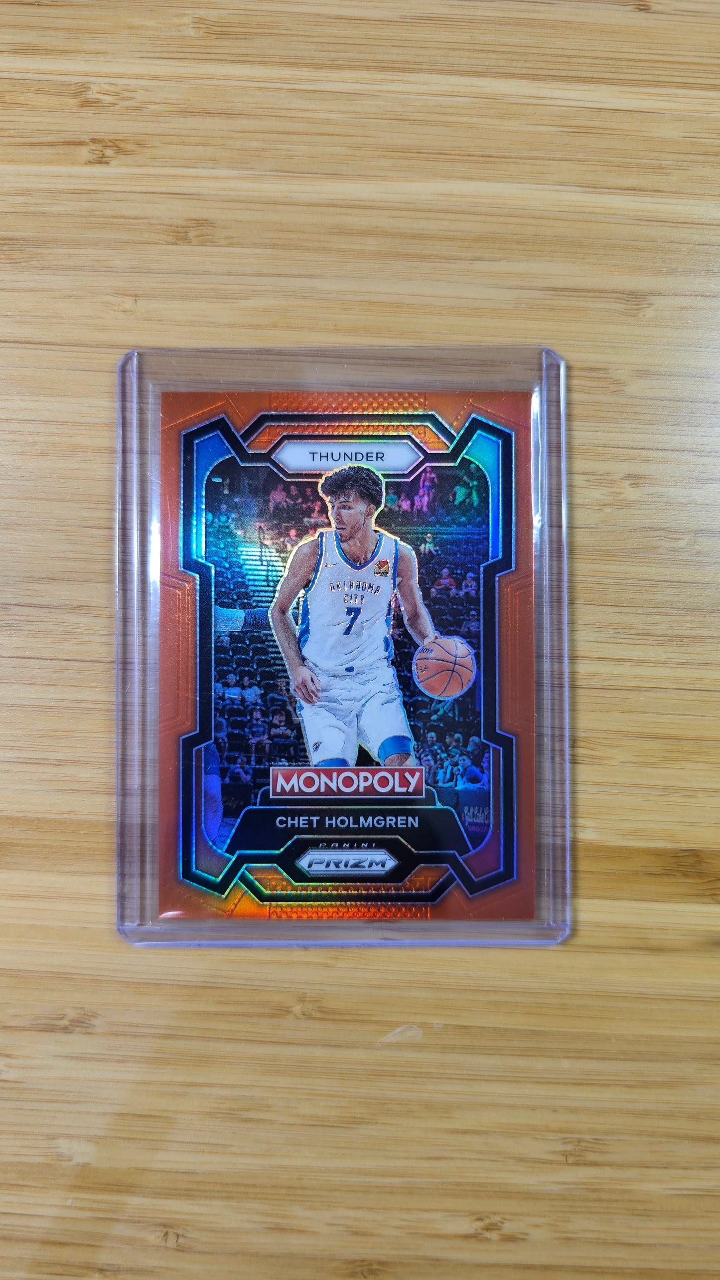 2023 Panini Prizm Monopoly Basketball  Chet Holmgren -Orange Prizm 🔥 #45/124 - ( Oklahoma Thunder )