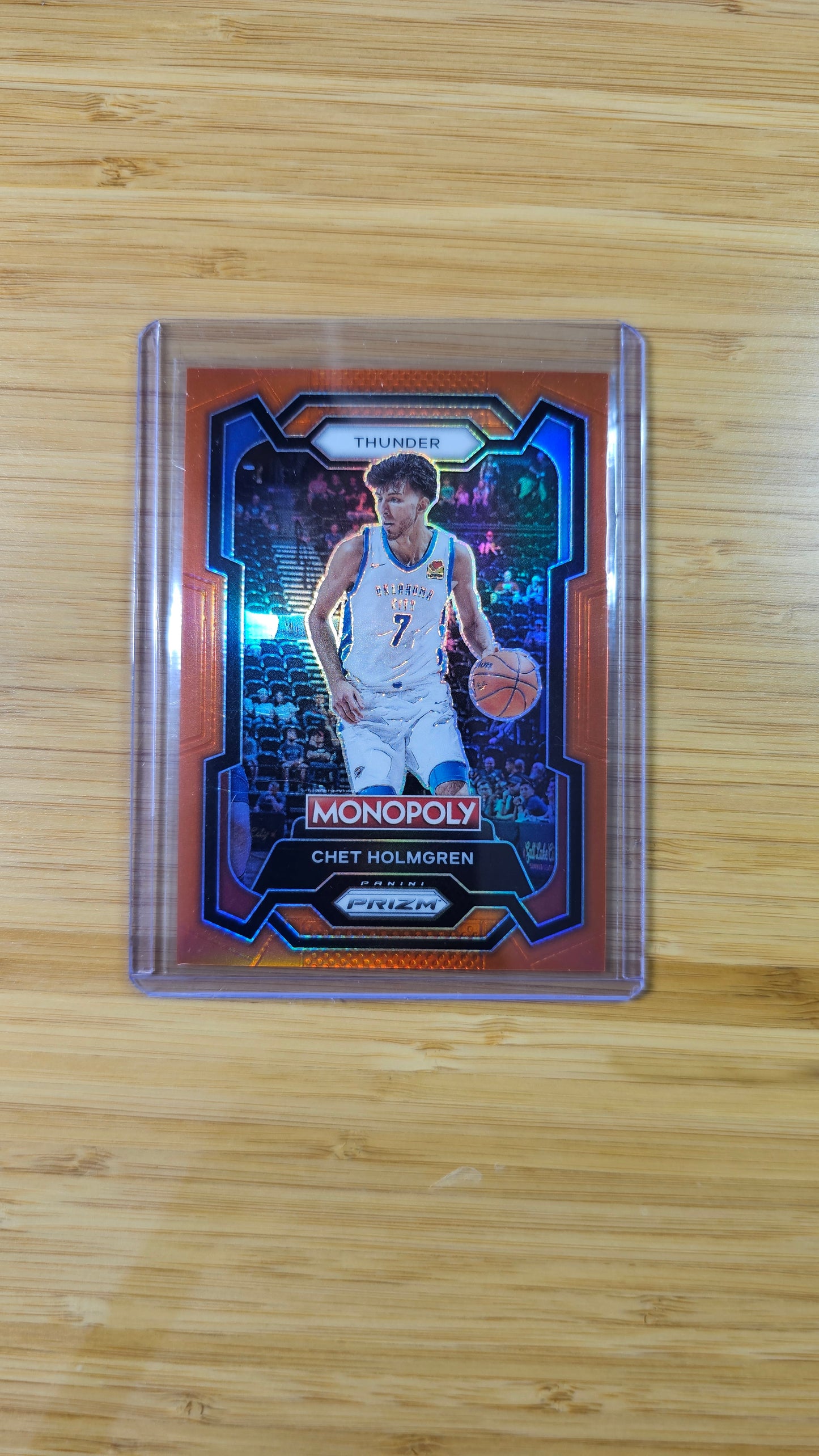 2023 Panini Prizm Monopoly Basketball  Chet Holmgren -Orange Prizm 🔥 #45/124 - ( Oklahoma Thunder )