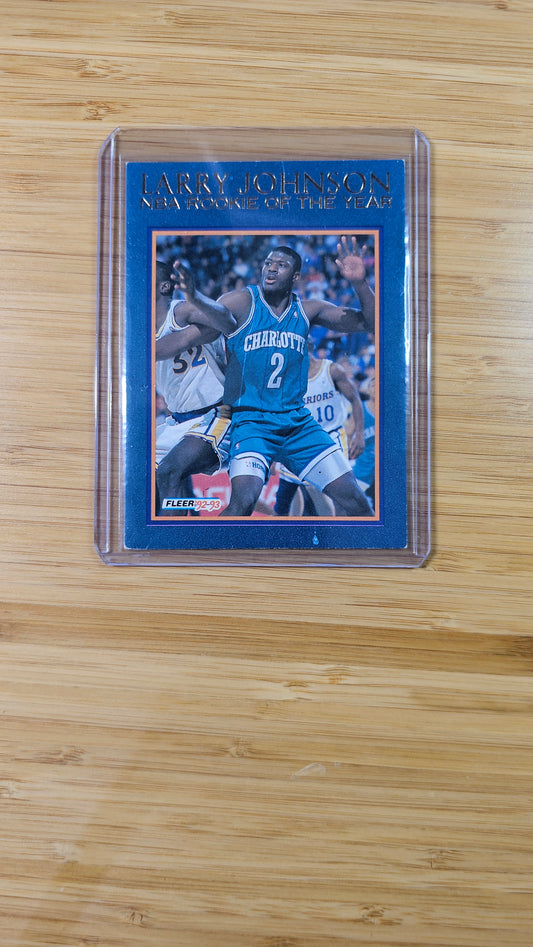 Fleer 92-93 Larry Johnson - Rookie of the Year Card - Charlotte Hornets