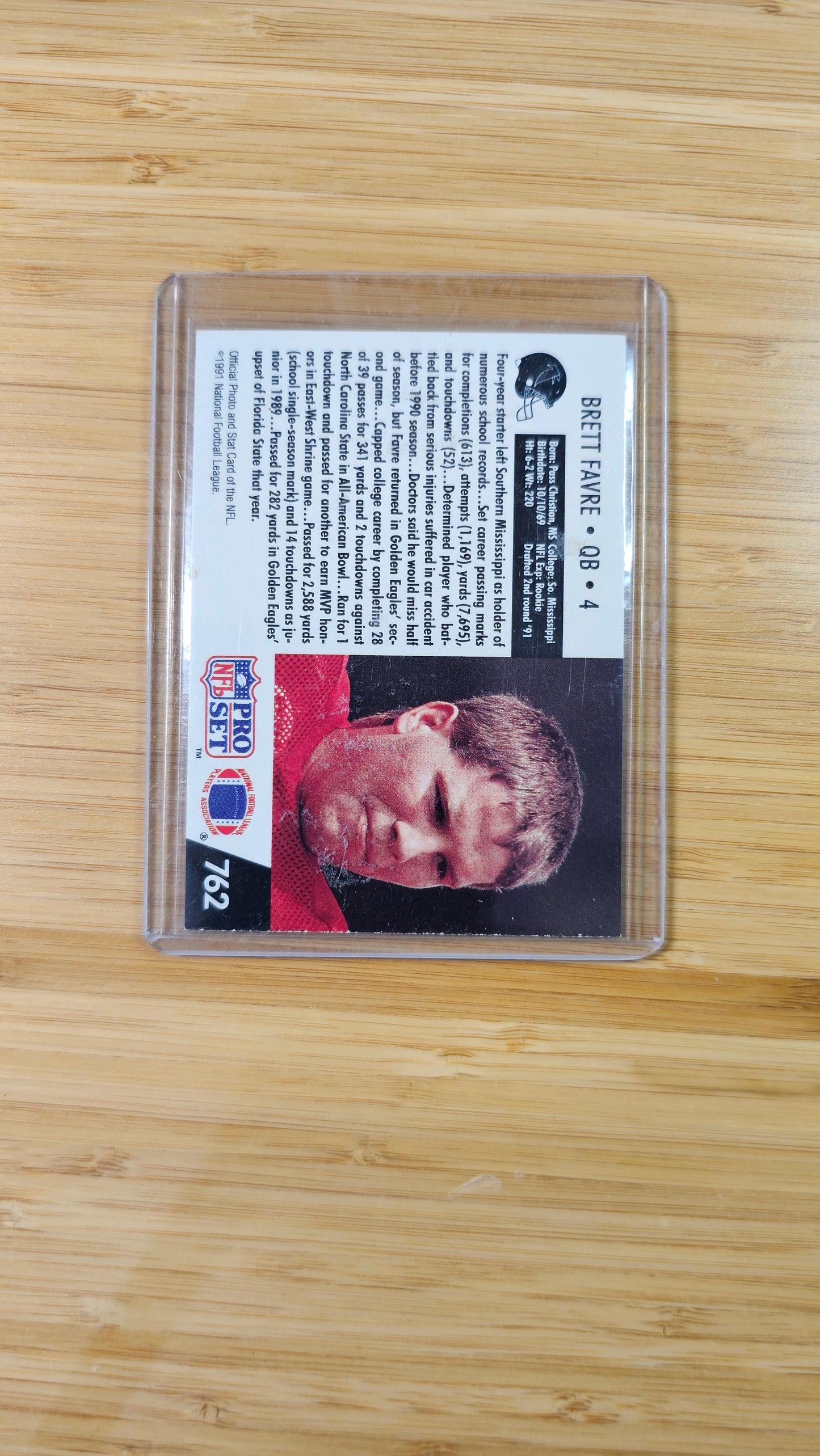 1991 Pro Set Brett Favre - Base RC - Atlanta Falcons