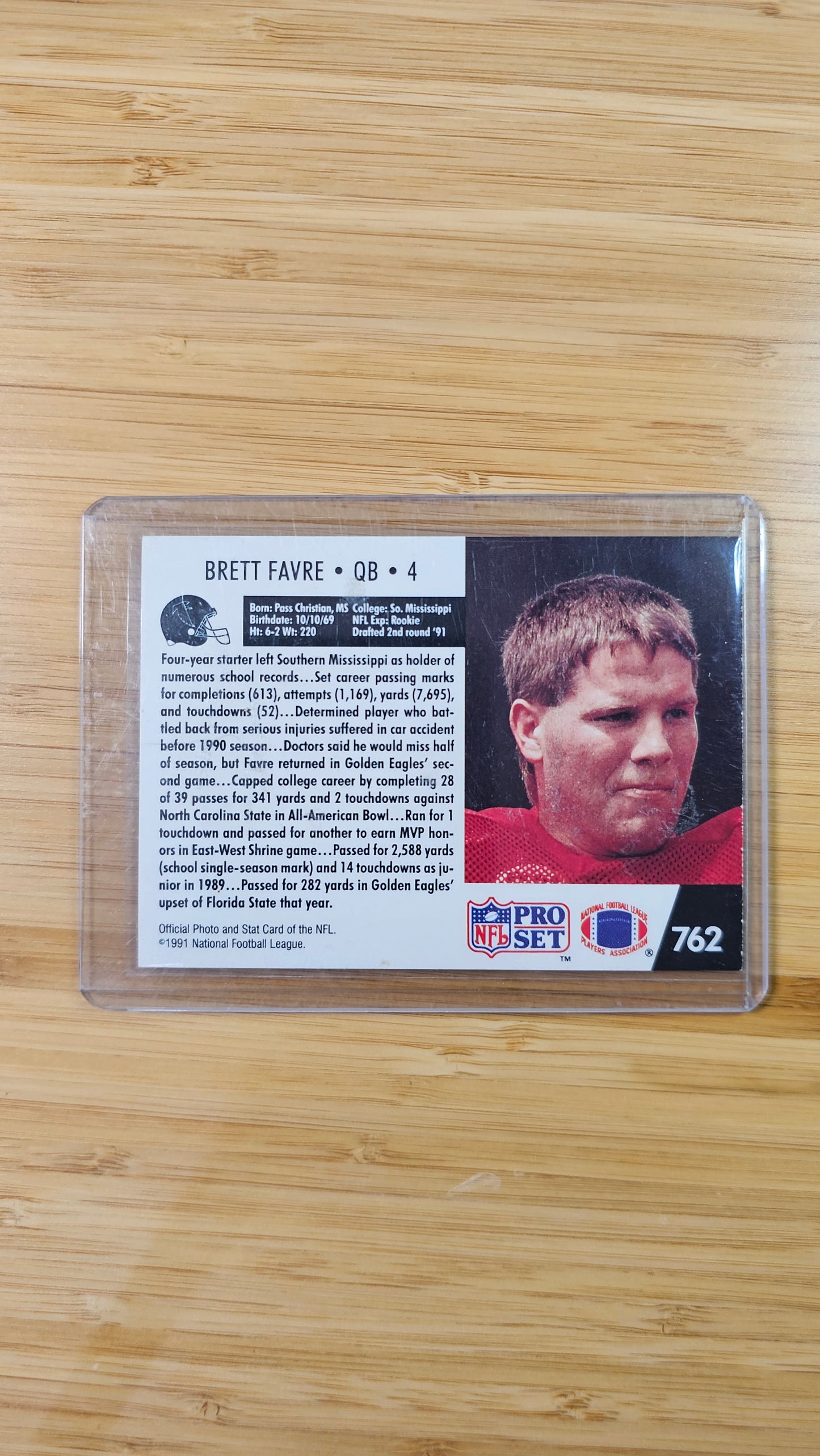 1991 Pro Set Brett Favre - Base RC - Atlanta Falcons