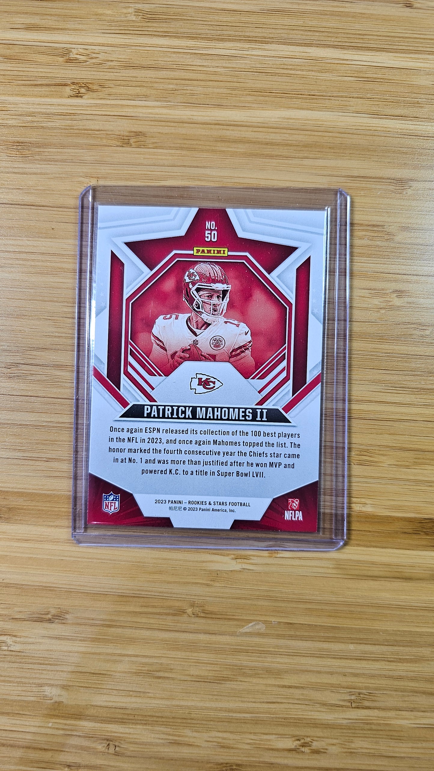 2023 Panini Rookie & Stars Football Patrick Mahomes - Green Parallel - Kansas City Chiefs