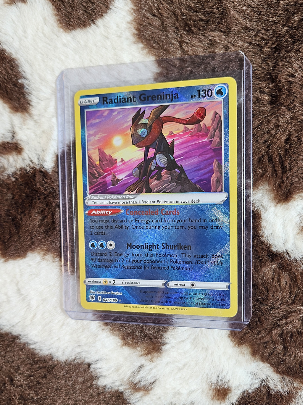 Radiant Greninja 046/189 Pokemon Astral Radiance Holo Card