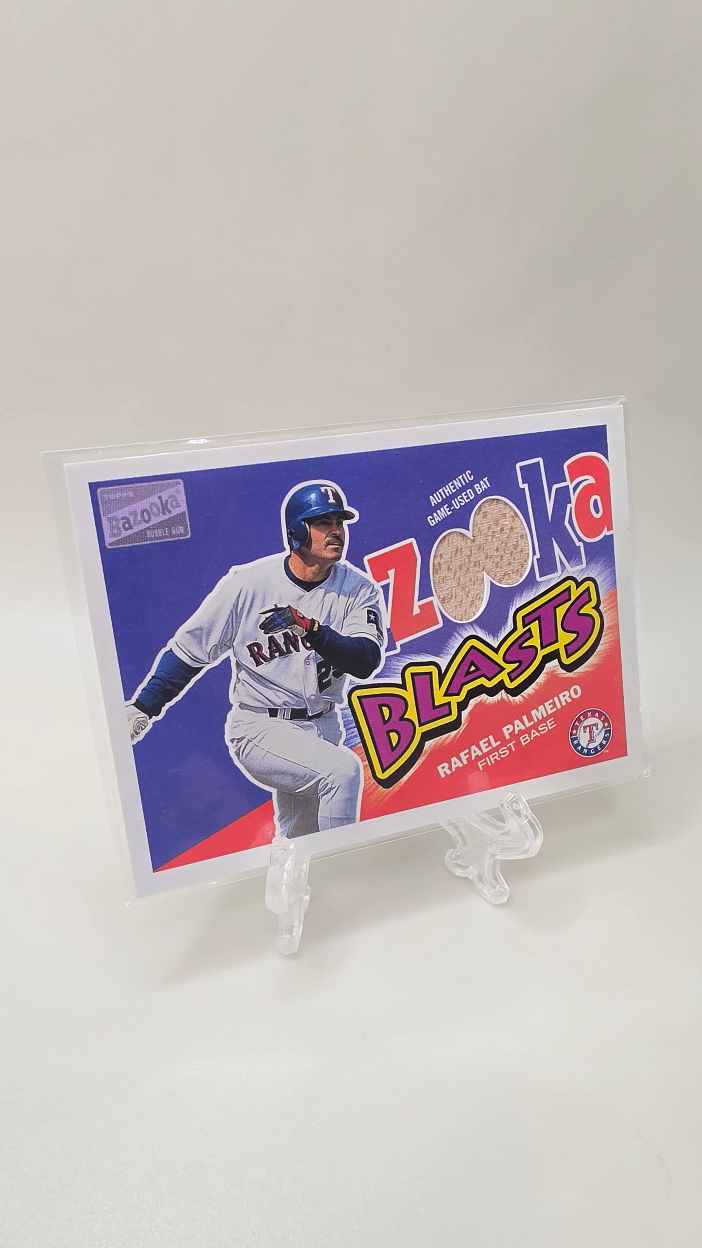 2003 Topps Bazooka Rafael Palmeiro Zooka Blasts Relic #BB-RP