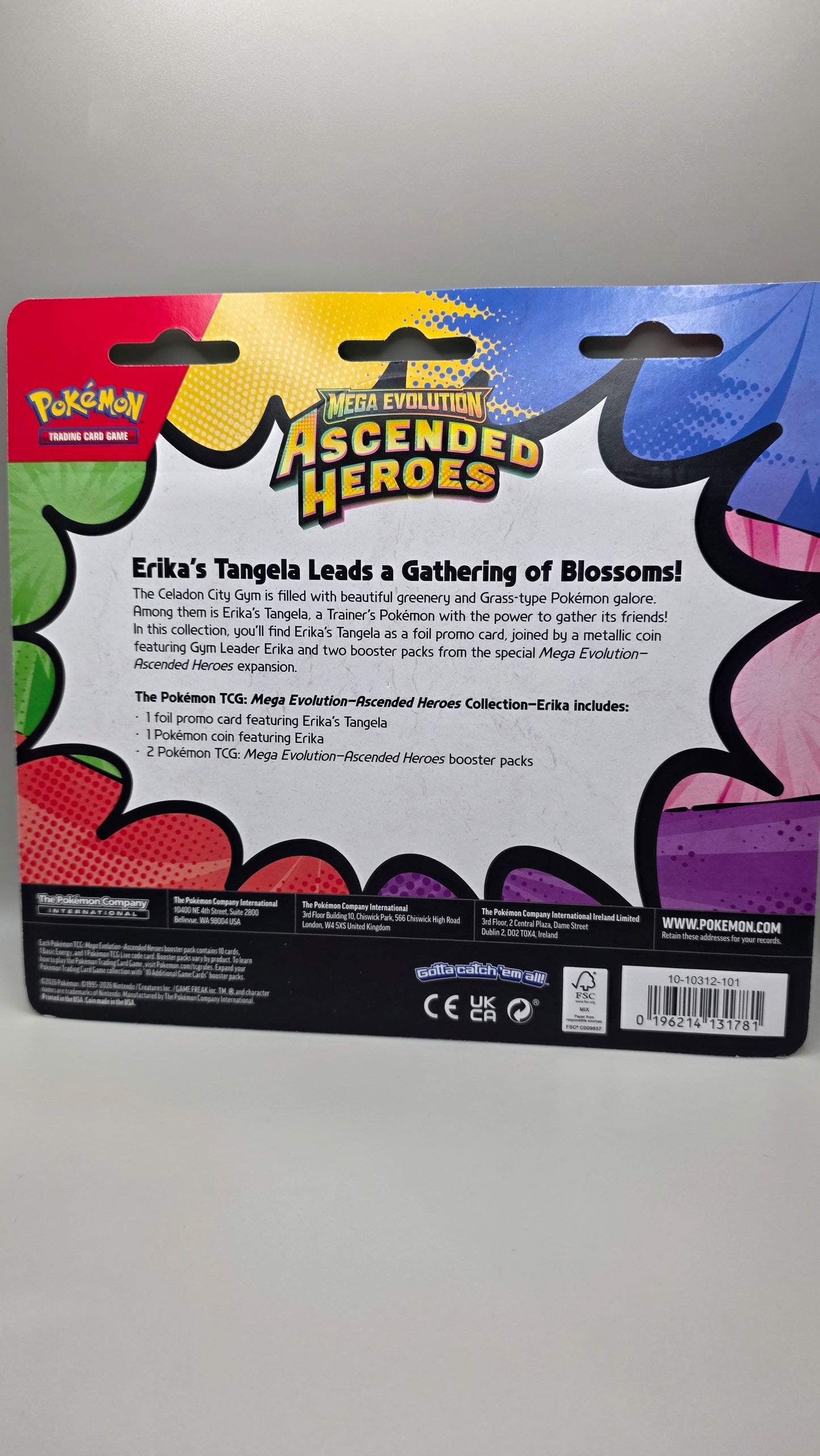 Pokémon TCG Ascended Heroes Erika's Tangela 2pk Blister Mega Evolution