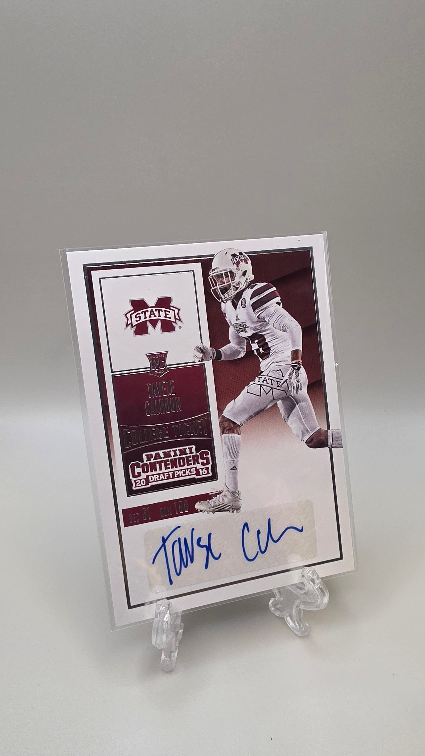 2016 Contenders Taveze Calhoun College Ticket Auto #277