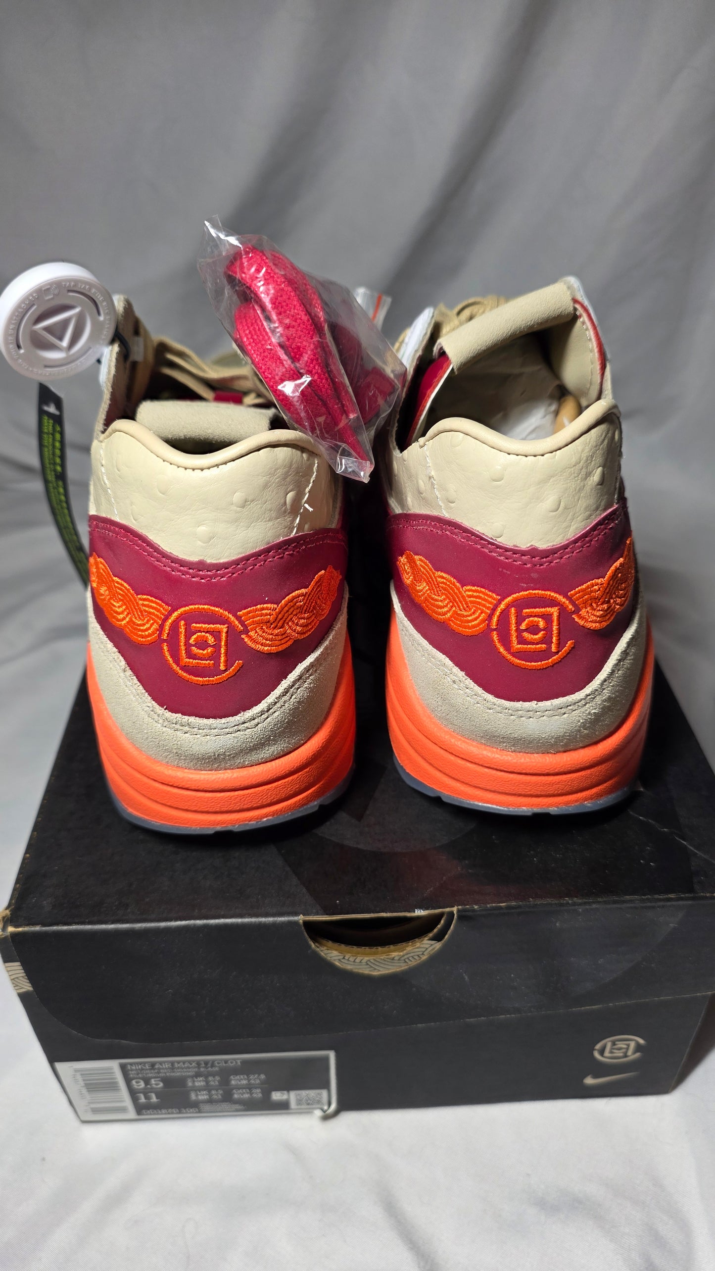 Nike Air Max 1 / Clot Mens 9.5 DD1870-100 NIB Authenticated