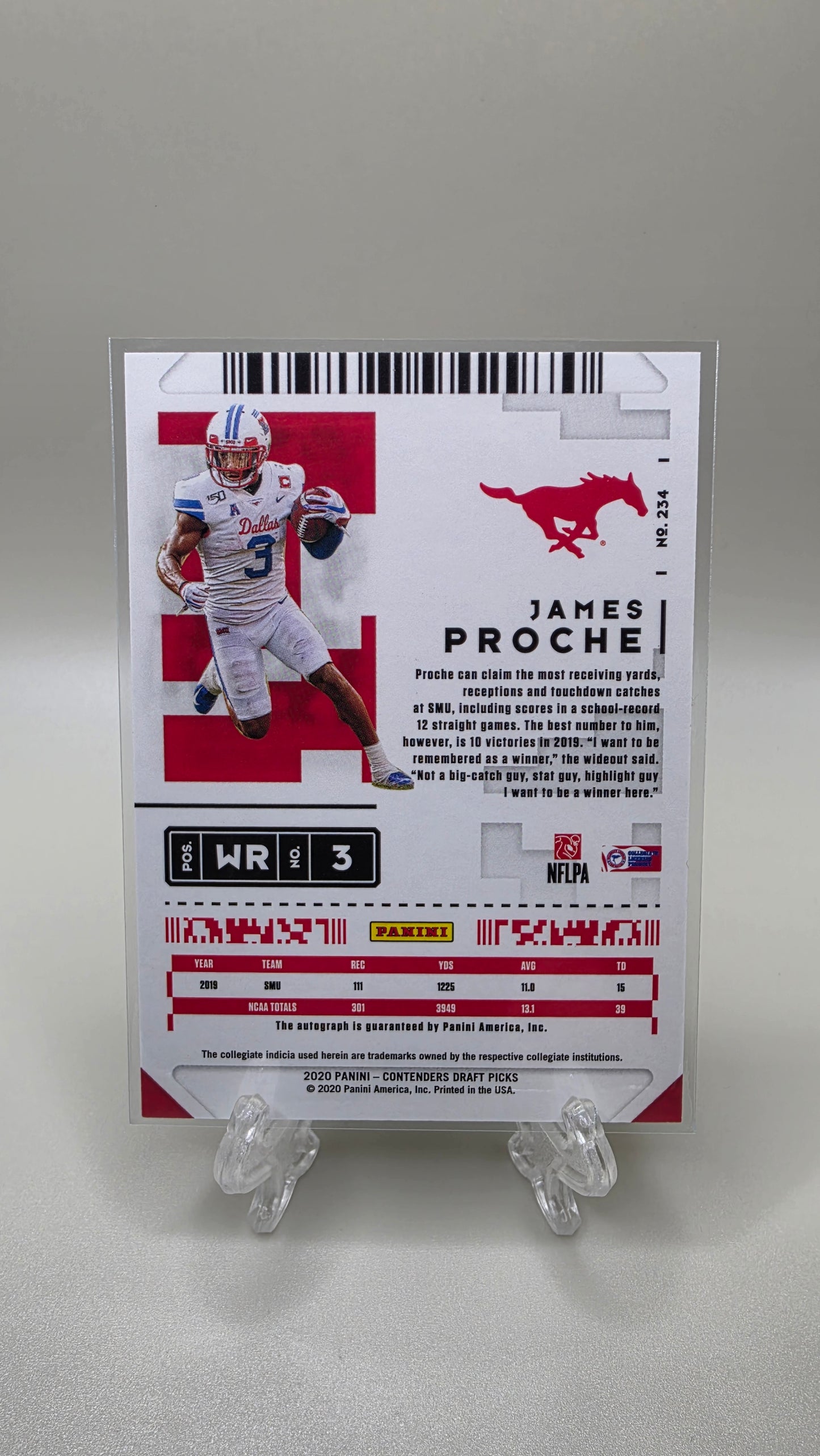 2020 Panini Contenders James Proche College Ticket Auto Card #234