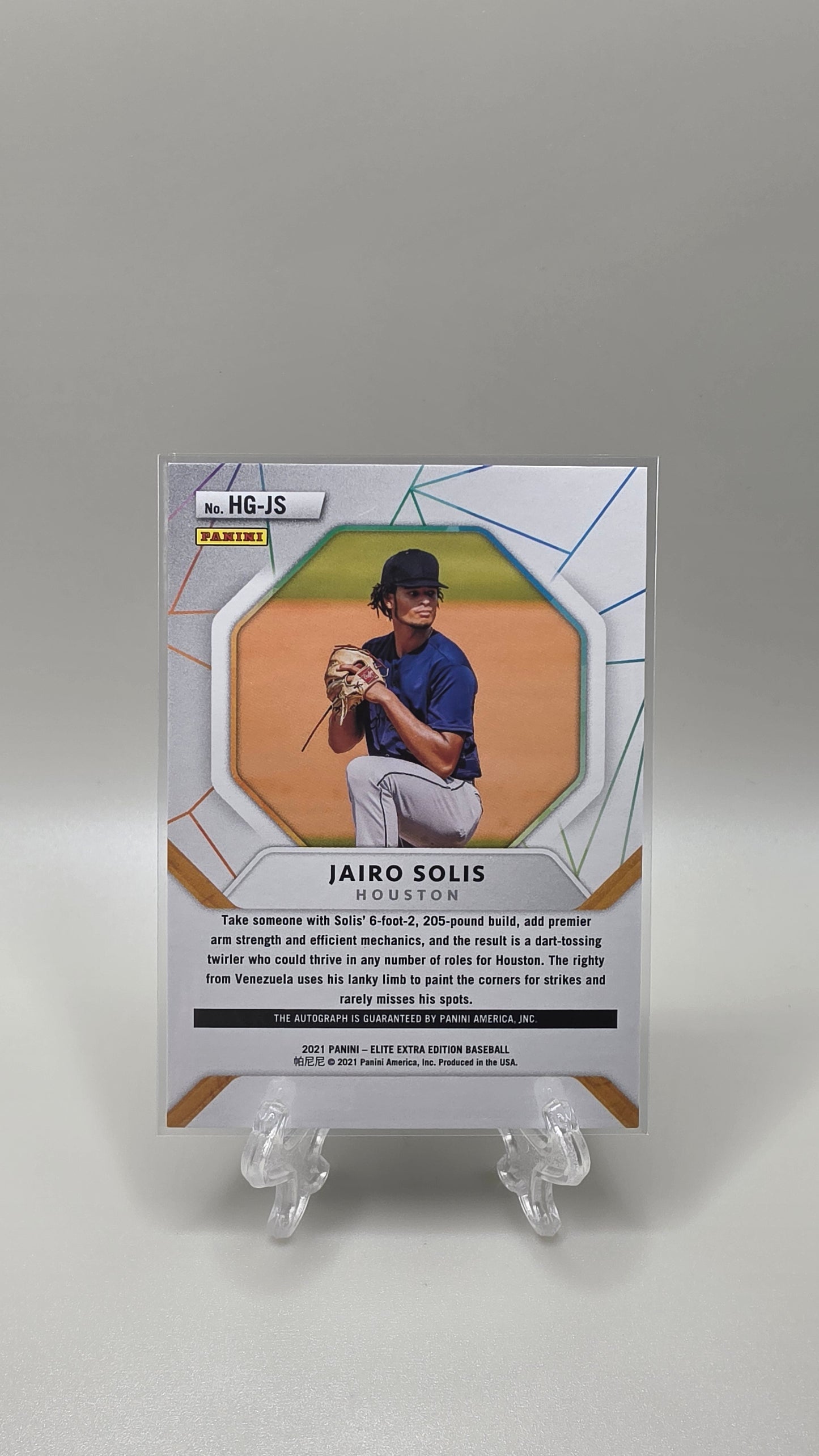 2021 Panini Elite Extra Edition Jairo Solis Hidden Gems Auto Card # HG-JS