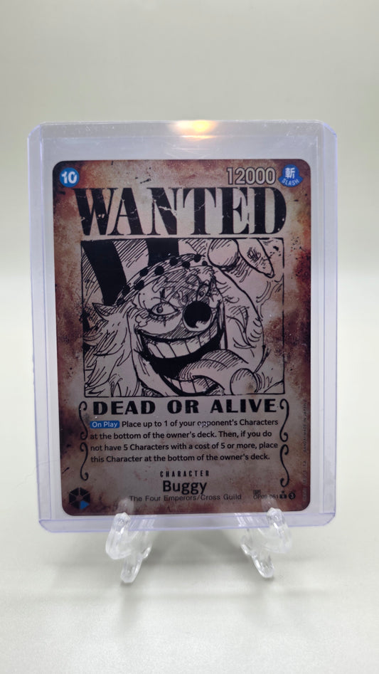 Buggy OP09-051 R⭐ Alt Art Wanted Poster One Piece TCG (Emperors in the New World Set) English