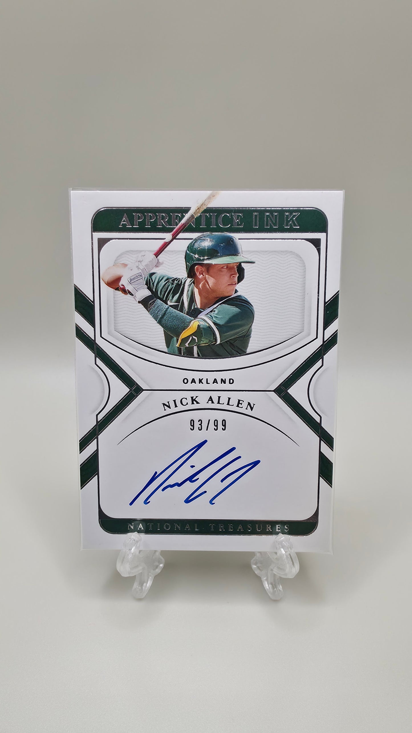 2022 Panini National Treasures Nick Allen Apprentice Ink On Card Auto #/99 Card # AI-NA