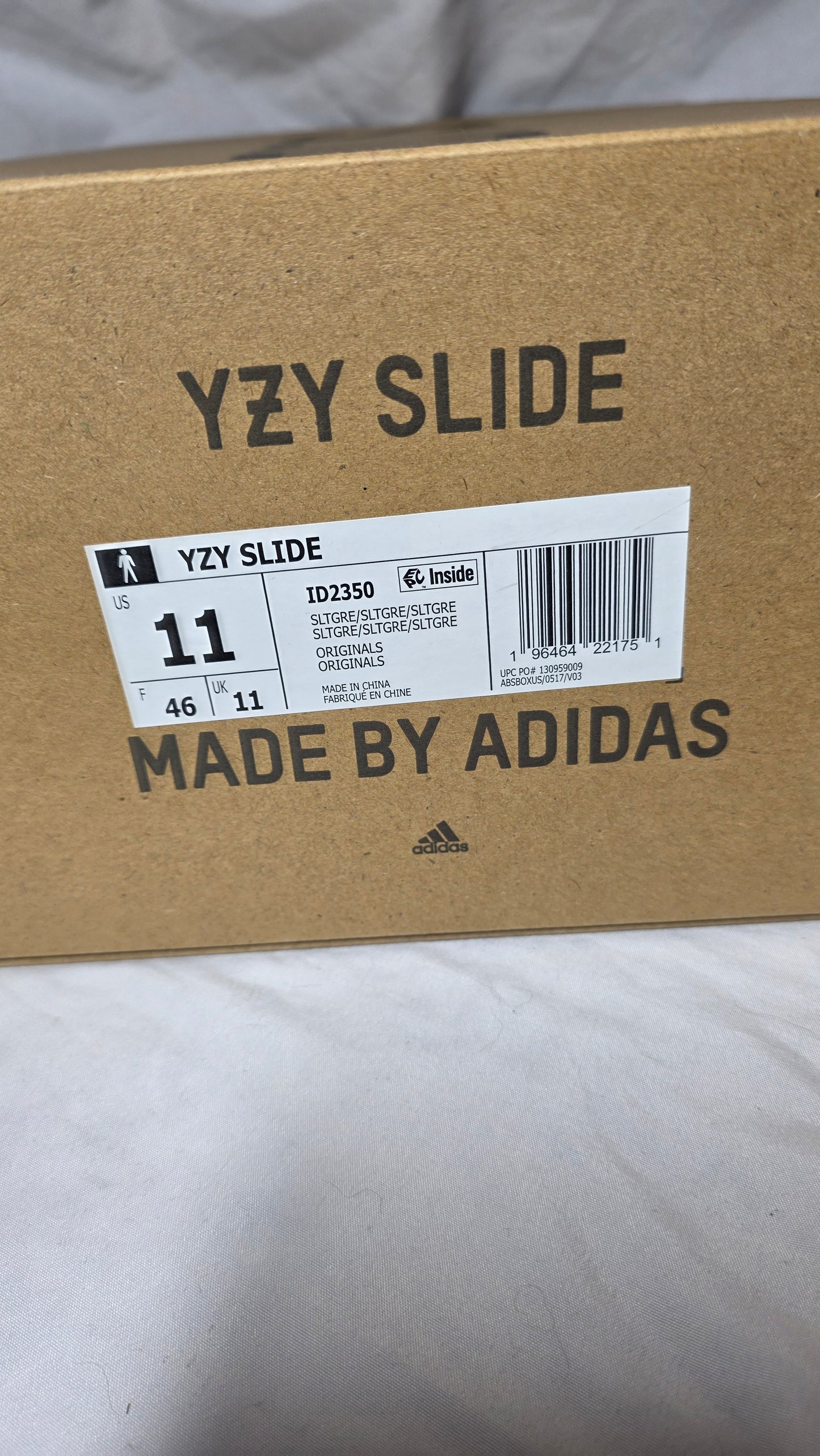 Yeezy Slides Mens 11 Slate Grey ID2350 NIB