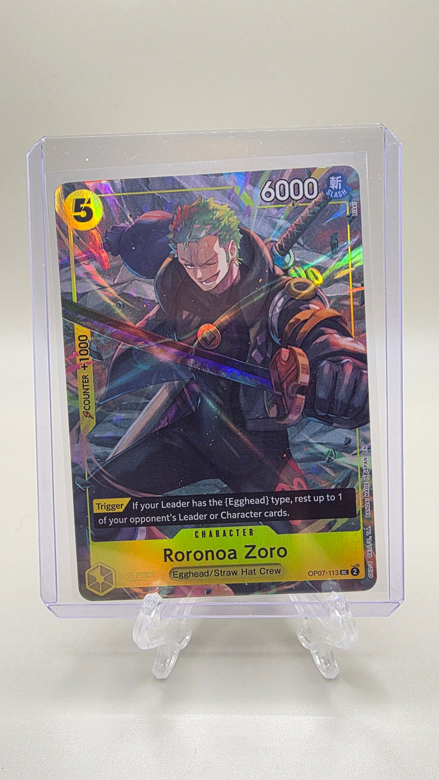 Roronoa Zoro OP07-113 UC Promo Alt Art One Piece TCG (500 years in the Future set) English