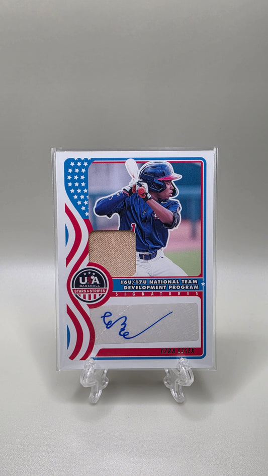 2025 Panini Stars & Stripes Ezra Essex Rookie  Auto Card # NTS-EE