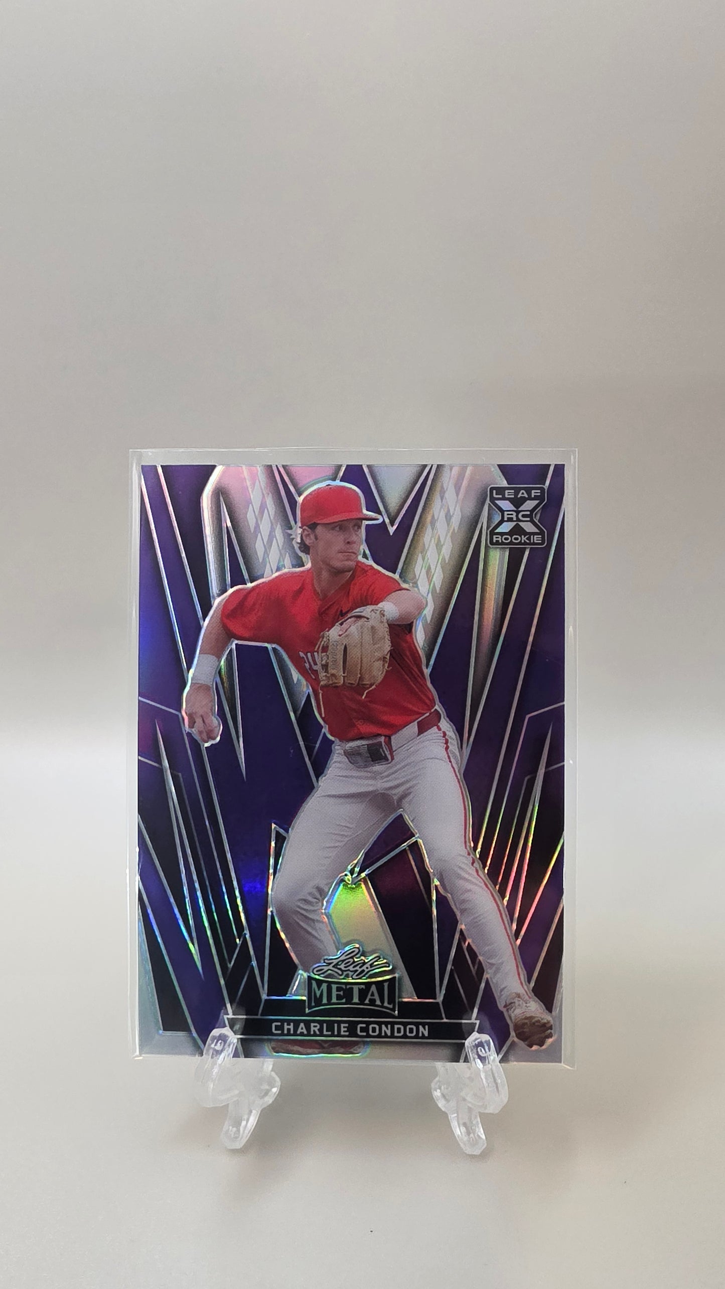 2024 Leaf Metal Charlie Condon Prismatic Purple RC /10 #89