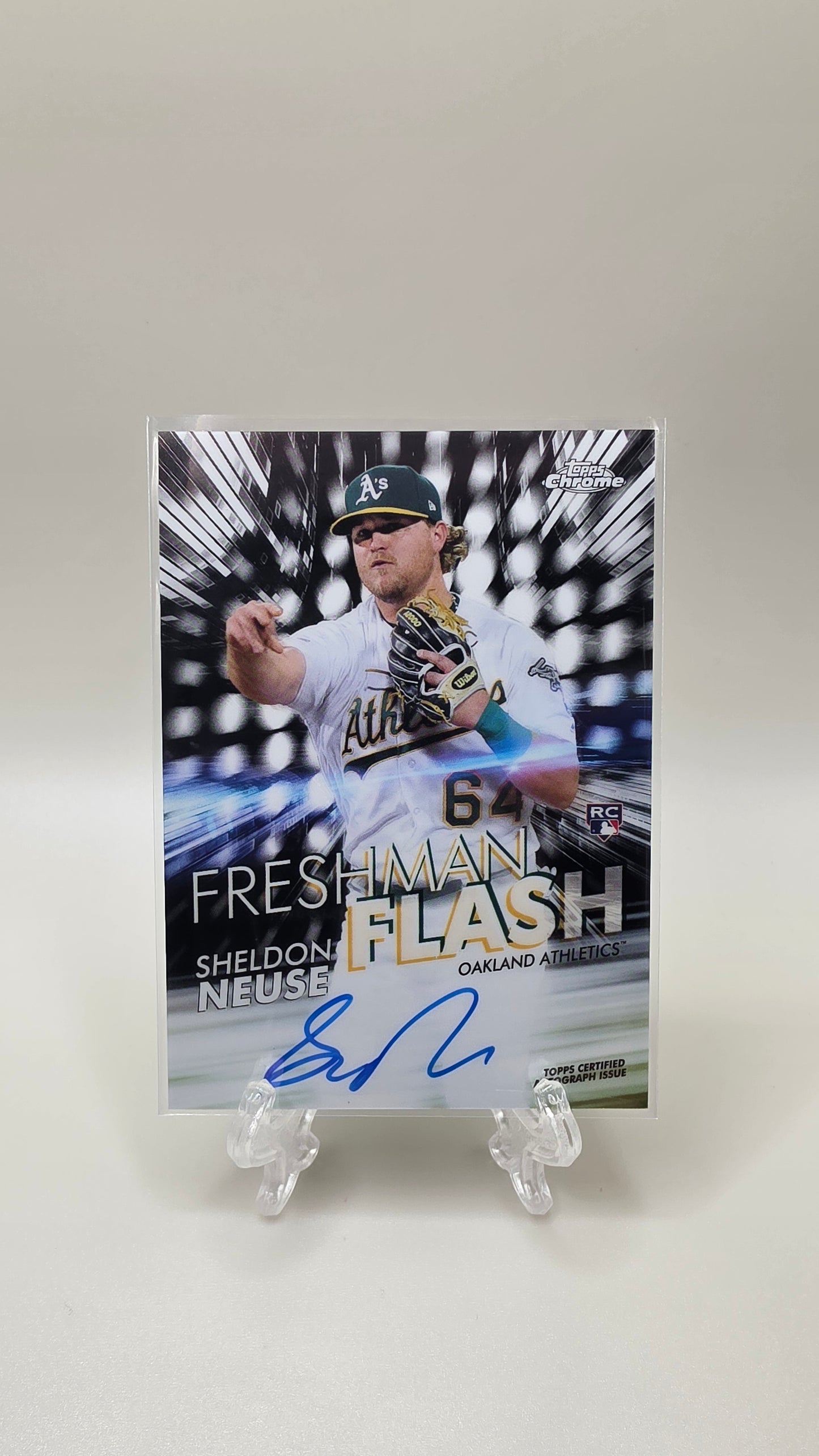 2020 Topps Chrome Freshman Flash Sheldon Neuse Auto #/99 Card #FFA-SN