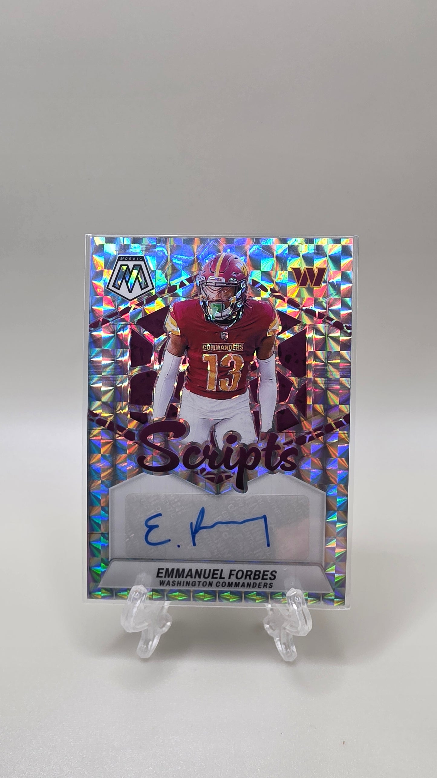 2024 Panini Mosaic Scripts Emmanuel Forbes Auto Card #SC-EMF