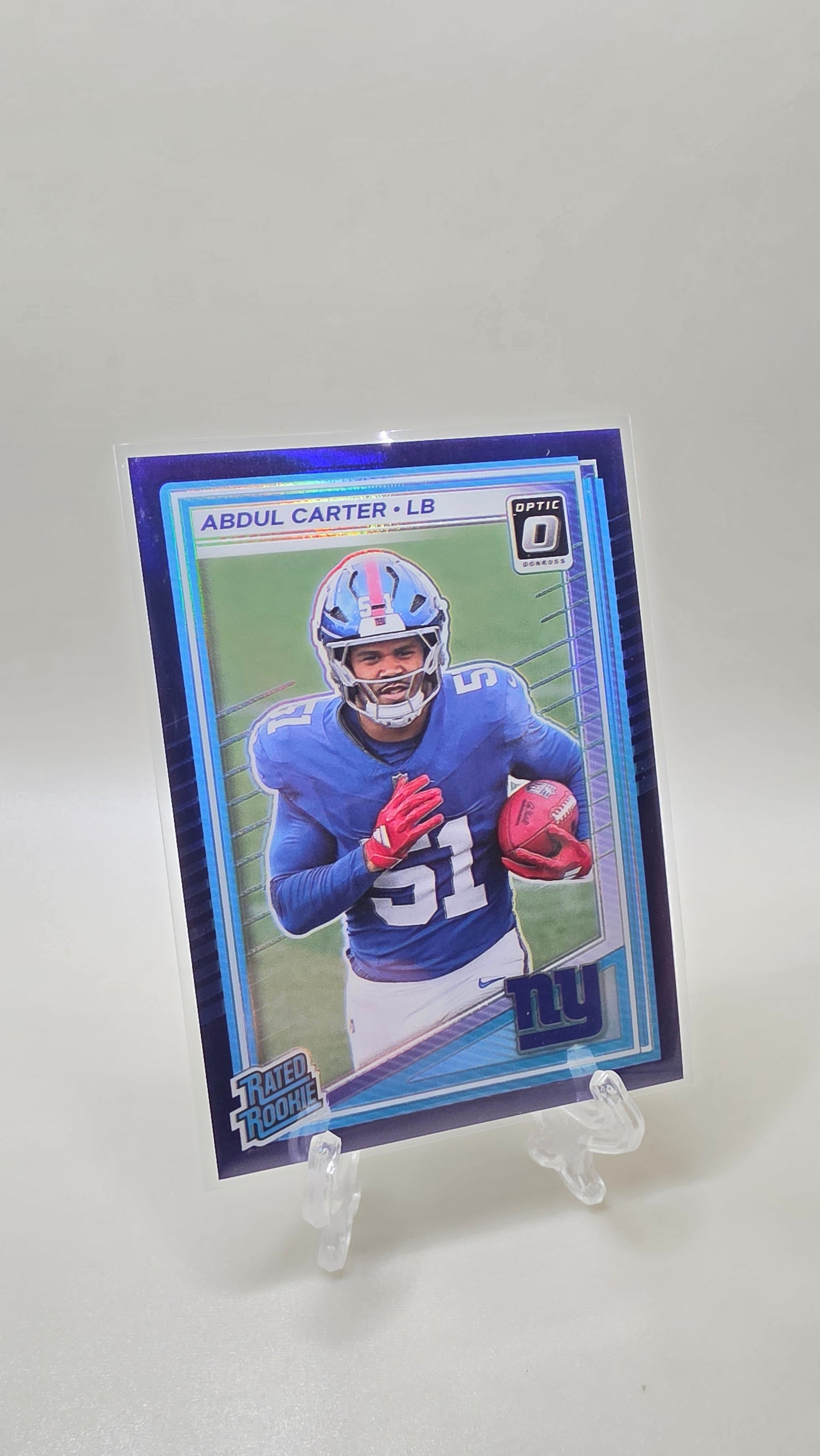 2025 Panini Donruss Optic Abdul Carter #/60 Rated Rookie Purple Parallel Card #300