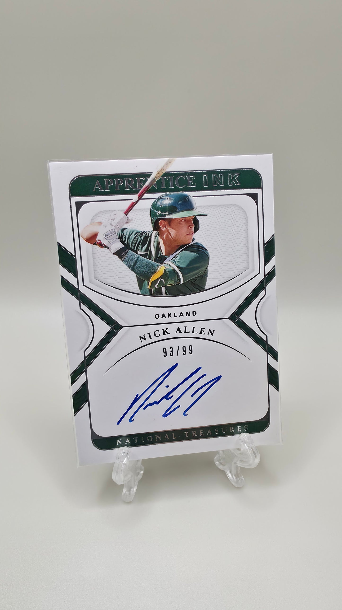 2022 Panini National Treasures Nick Allen Apprentice Ink On Card Auto #/99 Card # AI-NA