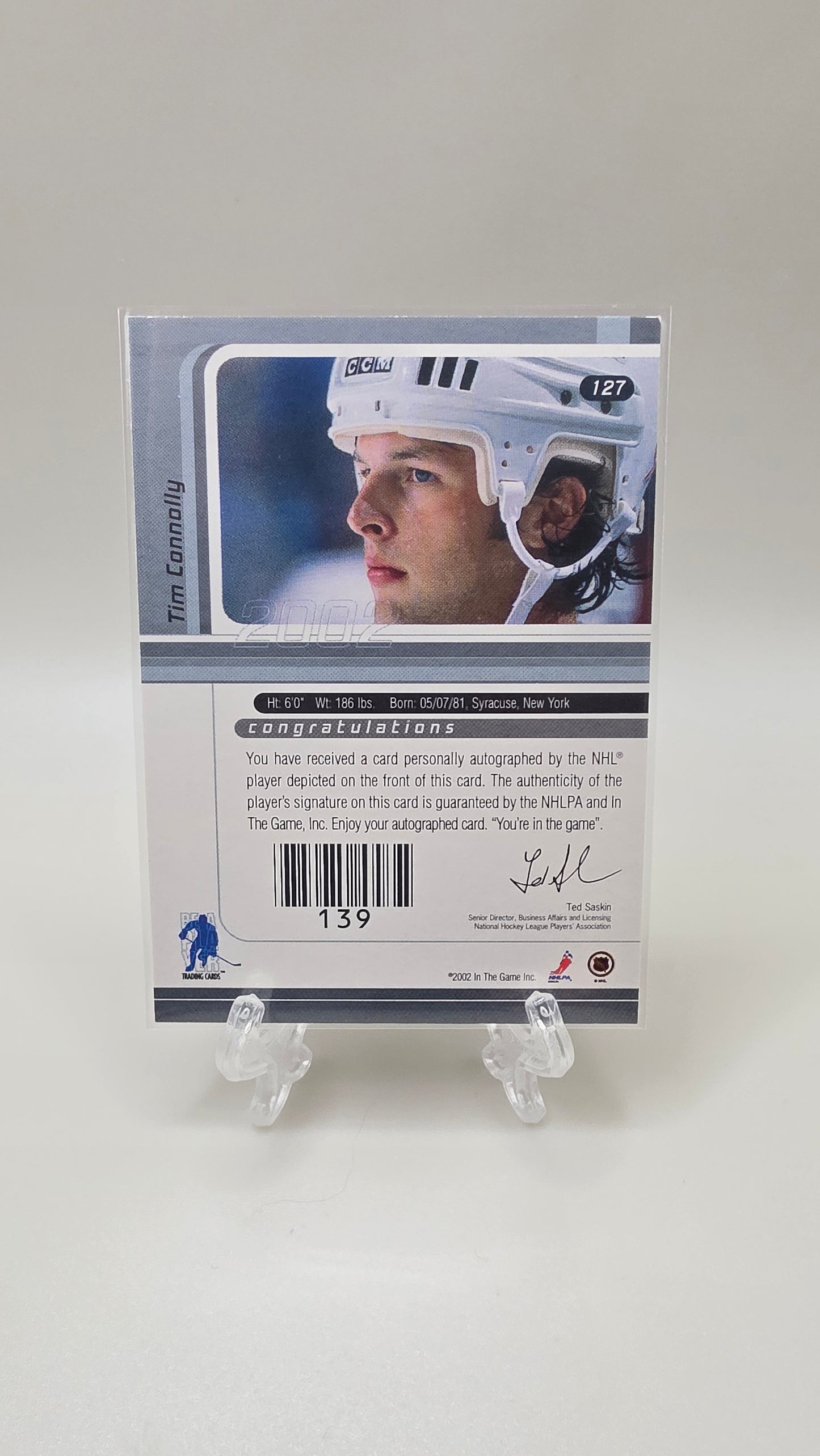 2002 In the Game Signature Series Tim Connolly Auto Card #139