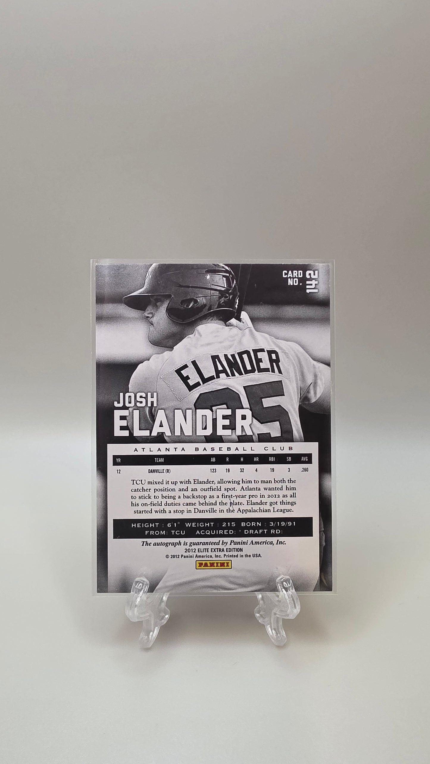 2012 Elite Extra Edition Josh Elander Prospects Auto /593 #142