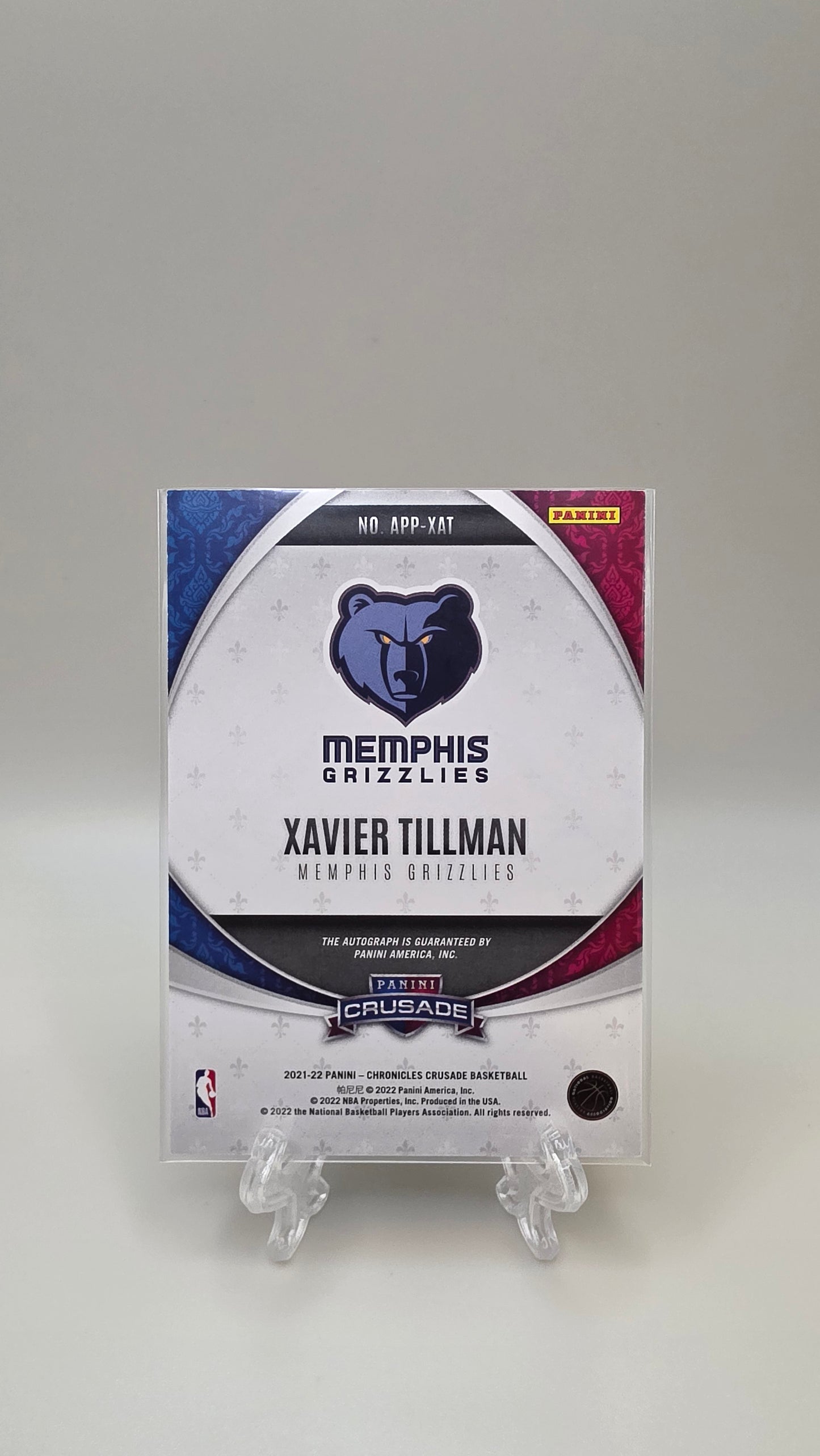 2021-22 Chronicles Crusade Xavier Tillman Apprentice Red Auto #APP-XAT
