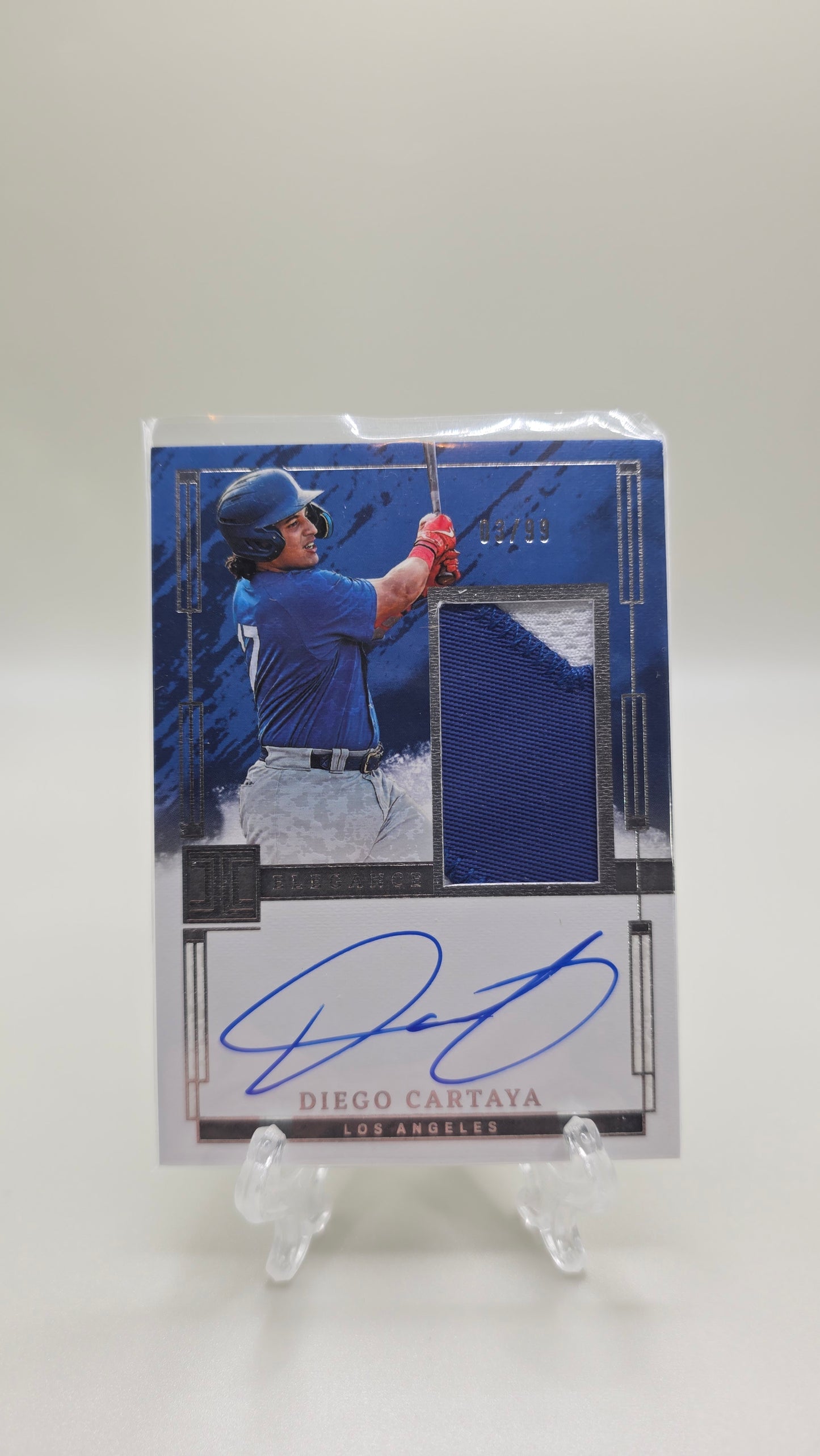 2024 Impeccable Elegance Diego Cartaya Patch Auto #/99 Card #EPJ-DC