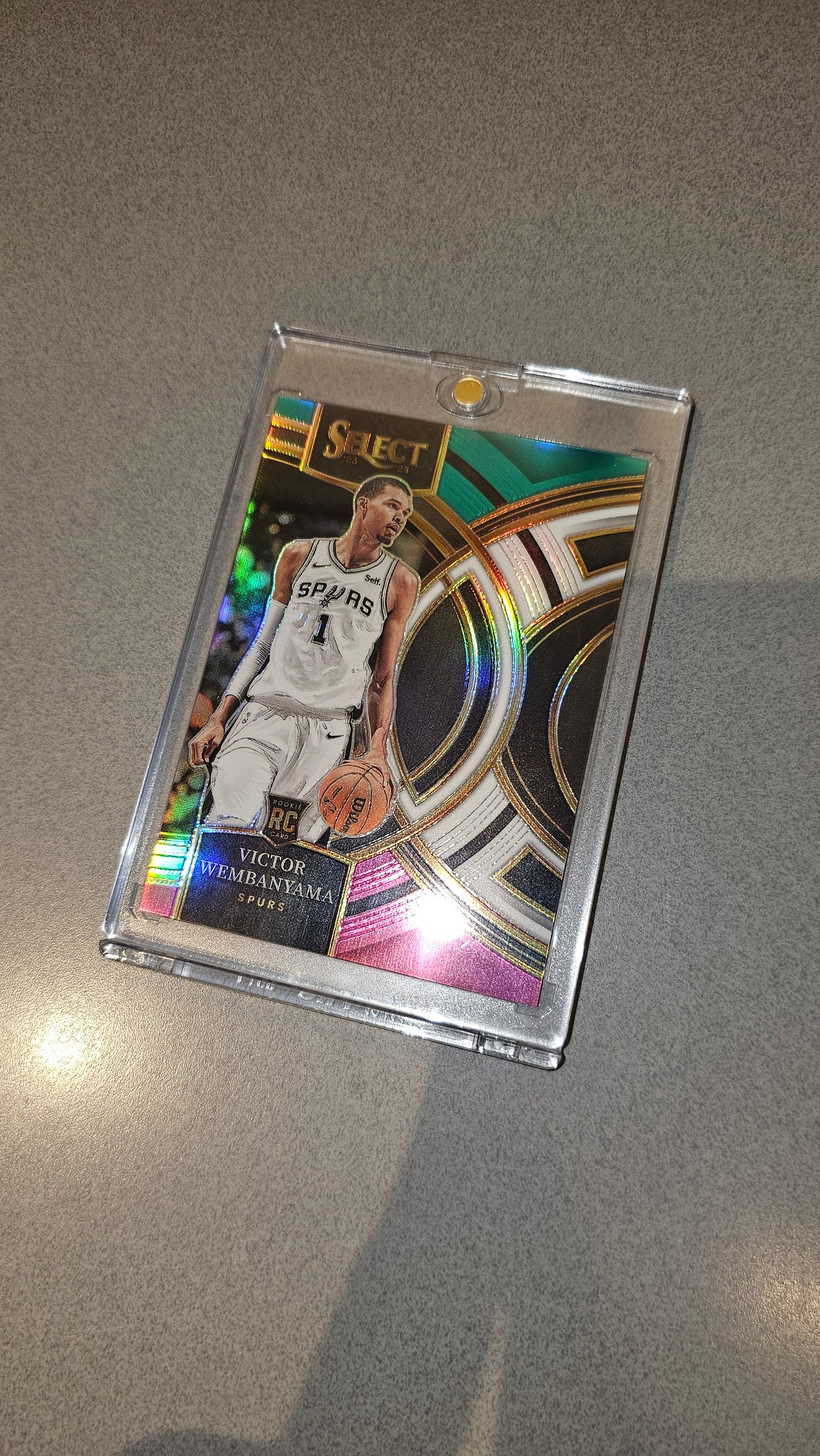 2023 NBA Select Victor Wembanyama - Teal/White/Pink Prizm Numbered # 26/49 -( San Antonio Spurs )