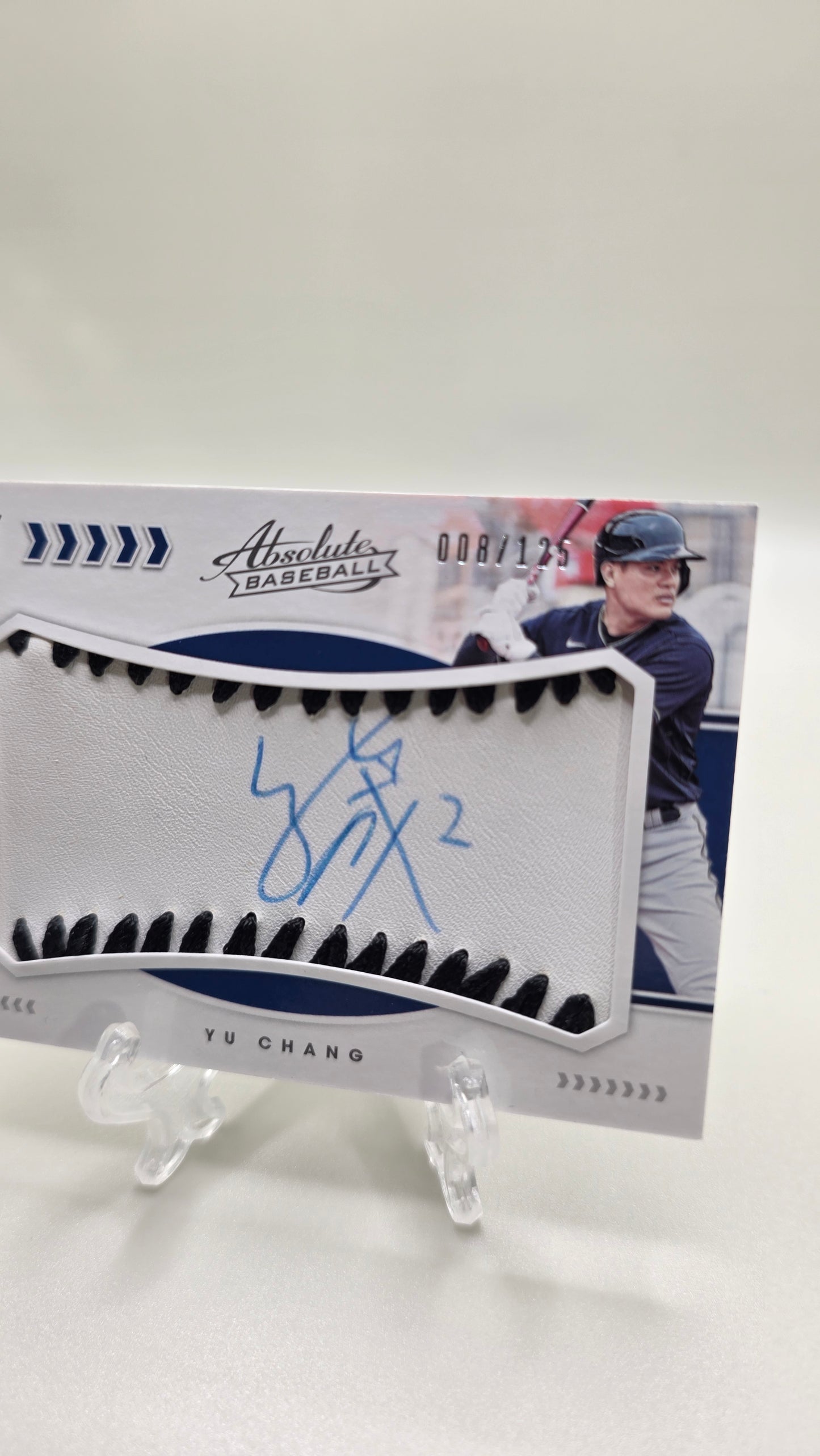 2020 Absolute Baseball Yu Chang Rookie Patch Auto #/125 Card #151