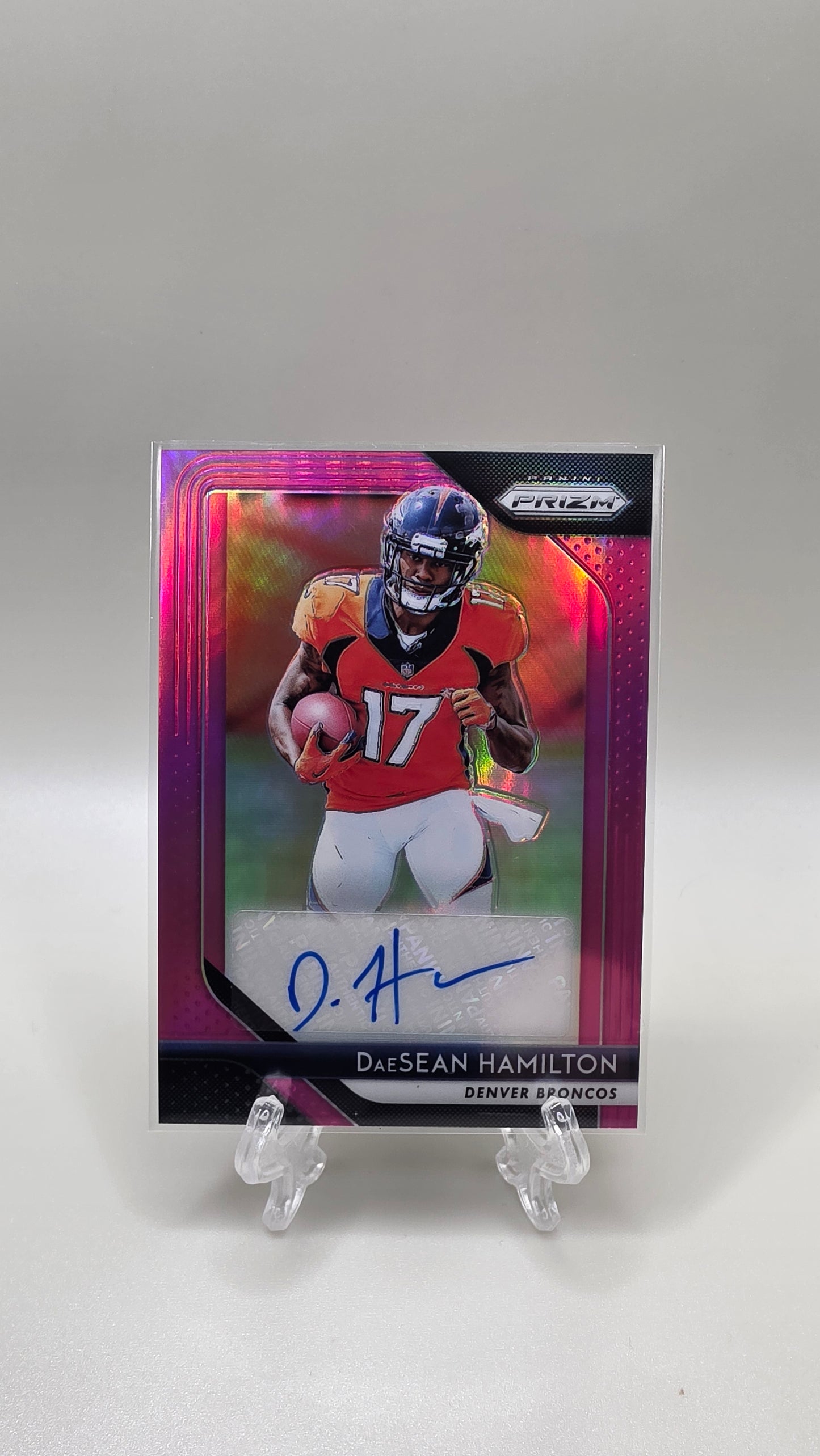 2018 Panini Prizm DaeSean Hamilton Pink Prizm Auto Card #RA-DSH