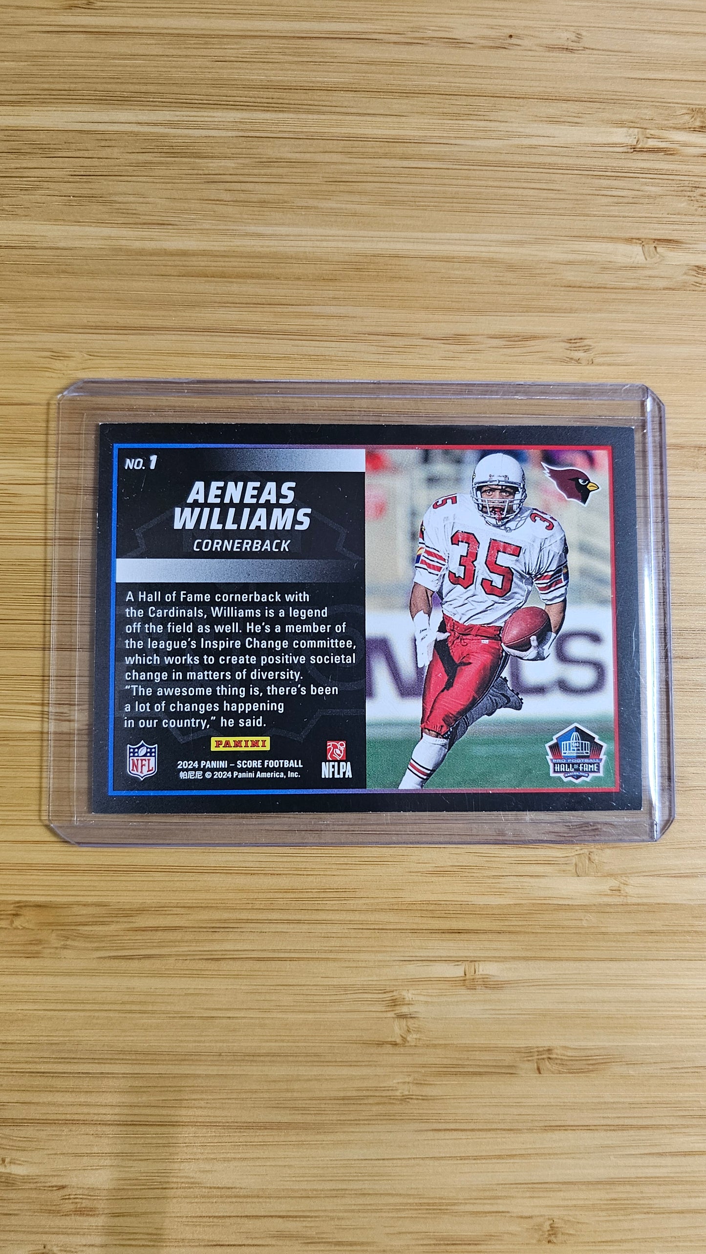2024 Score Aeneas Williams Showcase # /100 Card No.1