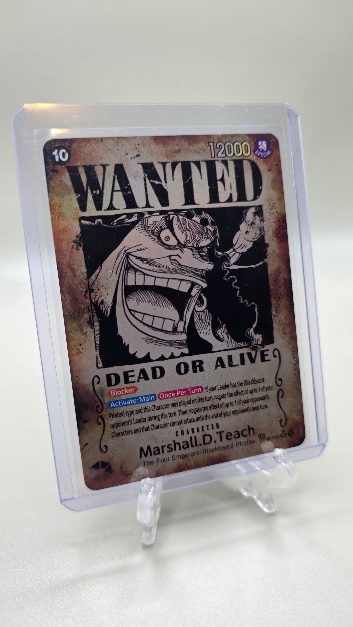 Marshall.D.Teach OP09-093 SR⭐ Alt Art Wanted Poster One Piece TCG (Emperors in the New World Set) English
