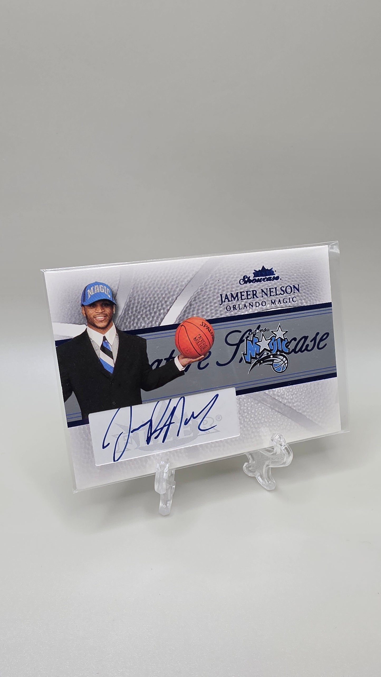 2004-05 Fleer Showcase Signature Blue Jameer Nelson Auto #/75 #SGA-JN