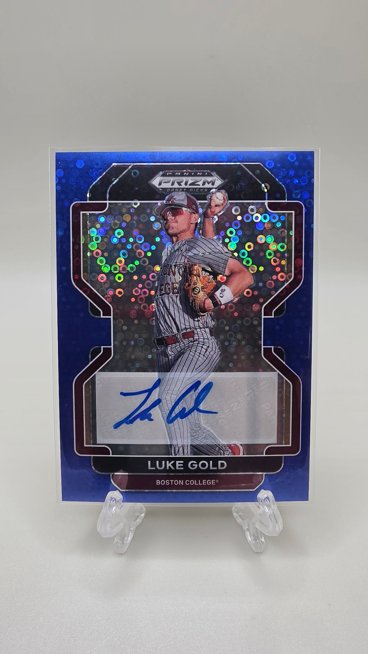 2022 Panini Prizm Draft Picks Luke Gold Blue Donut #/25 Auto Card # PDP147