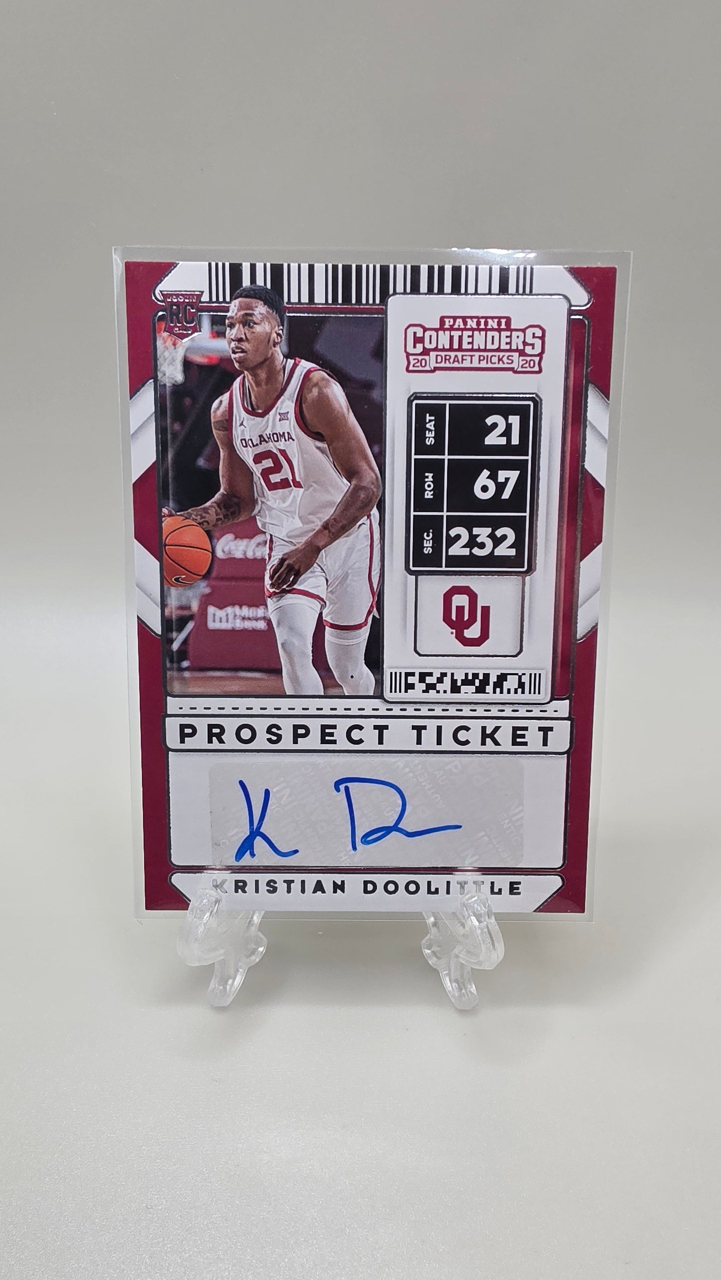 2020 Contenders Draft Pick Prospect Ticket Kristian Doolittle Auto Card #21