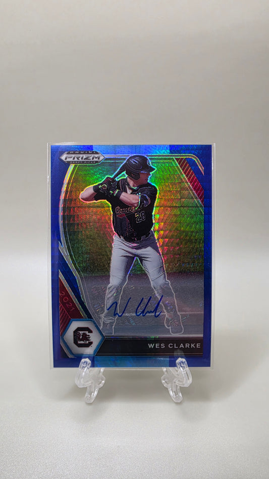 2021 Panini Prizm Draft Picks Wes Clarke Wave Auto Card # PDP40