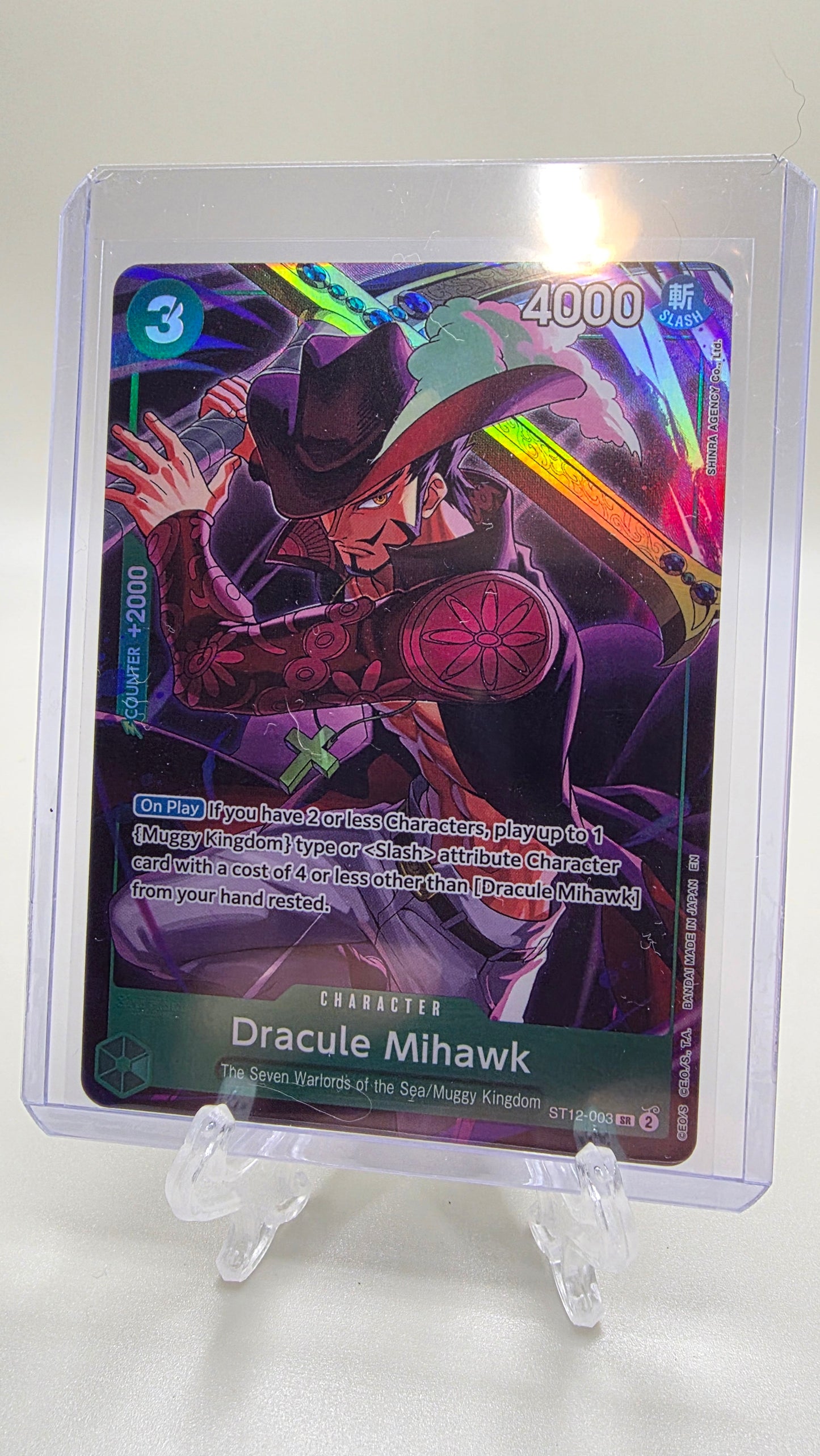 Dracule Mihawk ST12-003 SR Alt Art One Piece TCG Promo (Starter Deck ST12) English