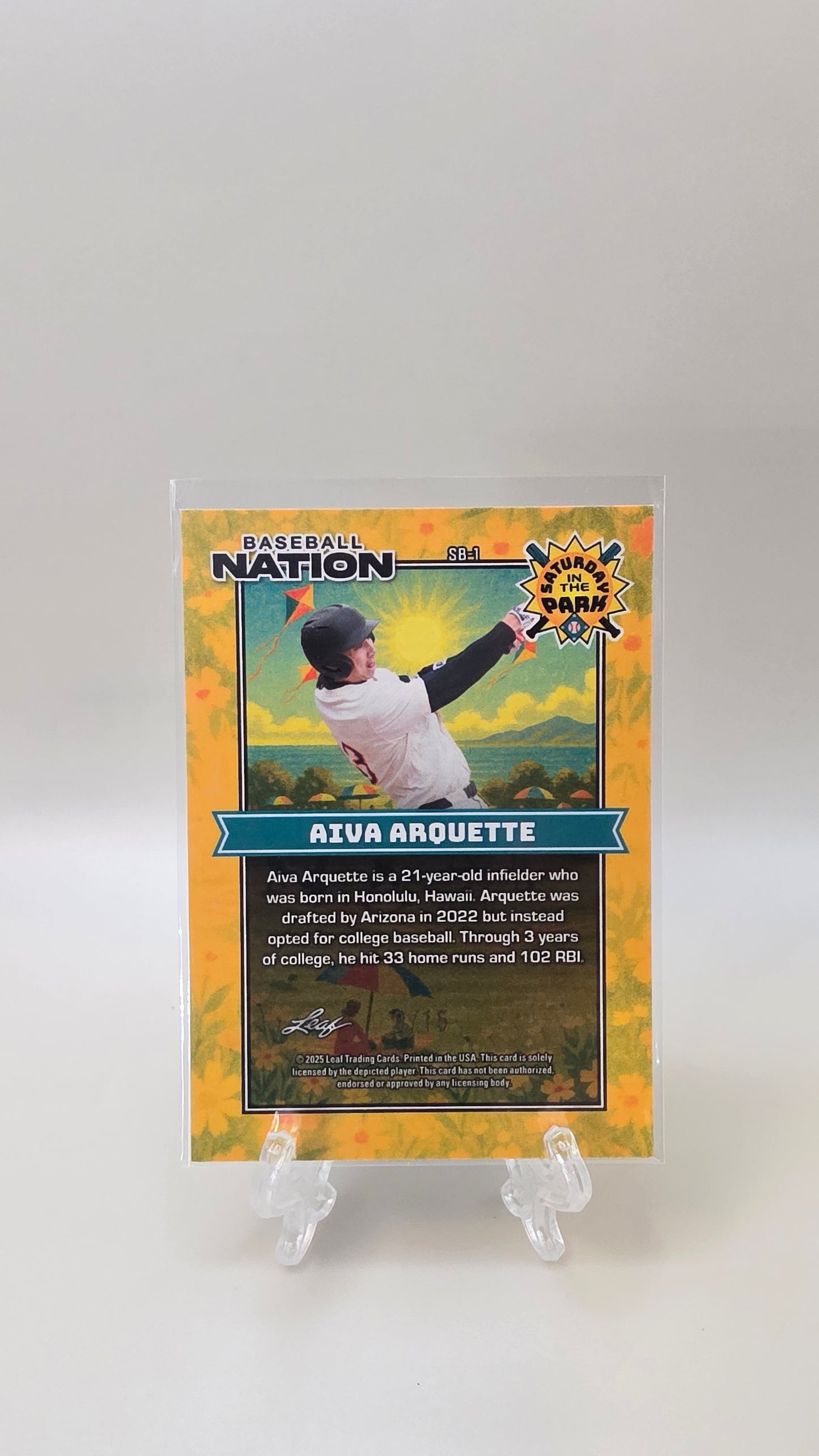 2025 Leaf Aiva Arquette Saturday in the Park /15 #SB-1