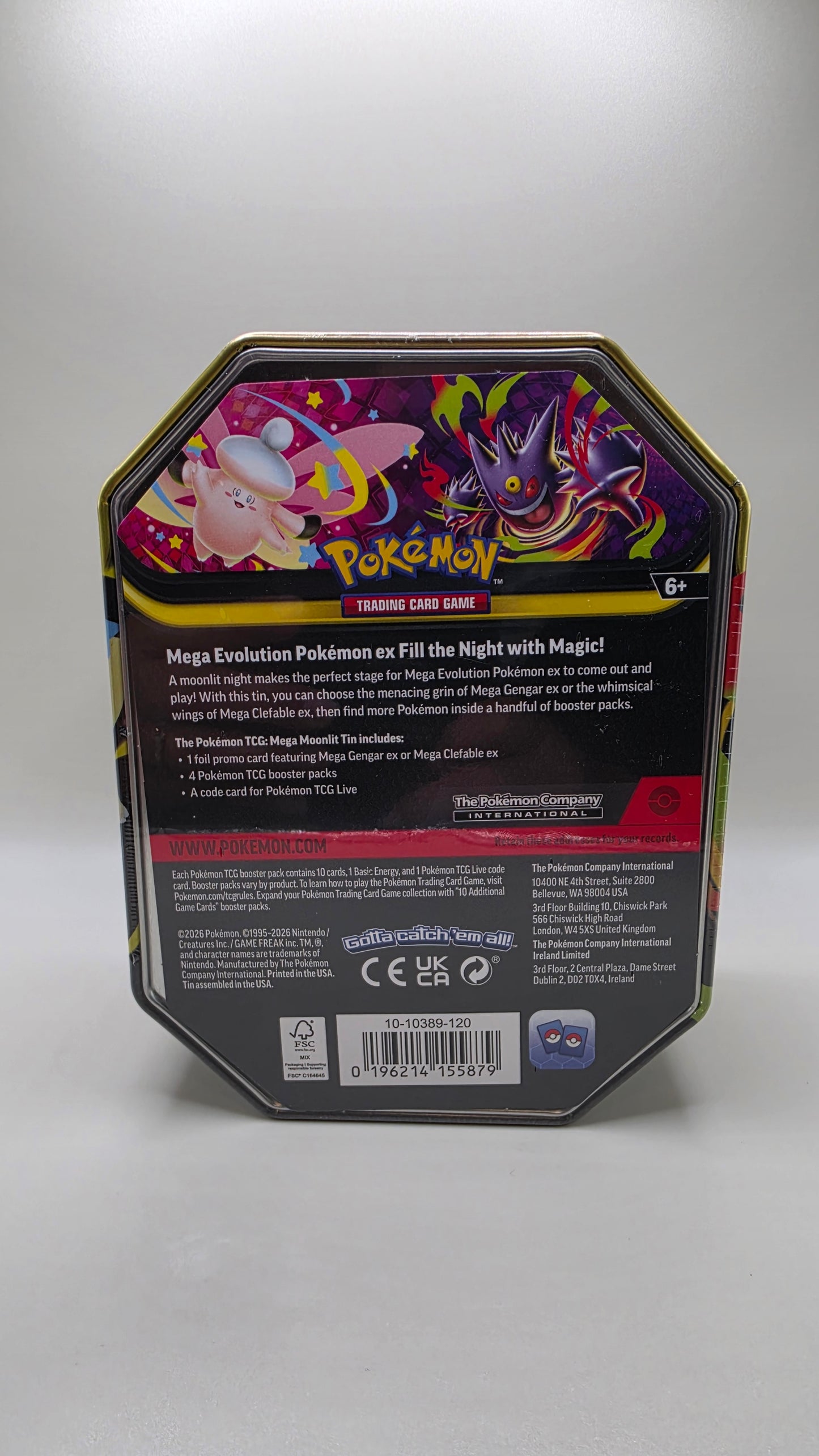 Pokémon TCG Mega Gengar Ex Tin Factory Sealed New English
