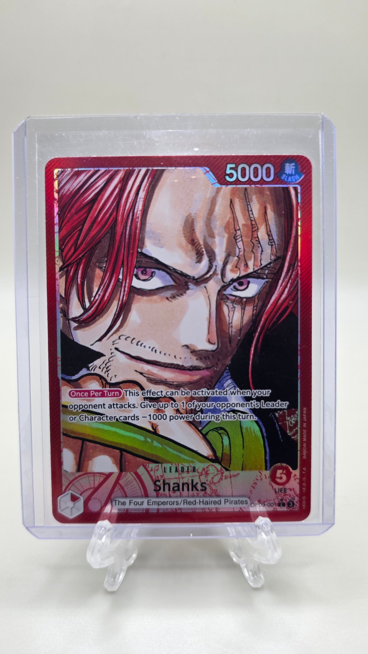 Shanks OP09-001 L⭐ Alt Art One Piece TCG (Emperors in the New World Set) English