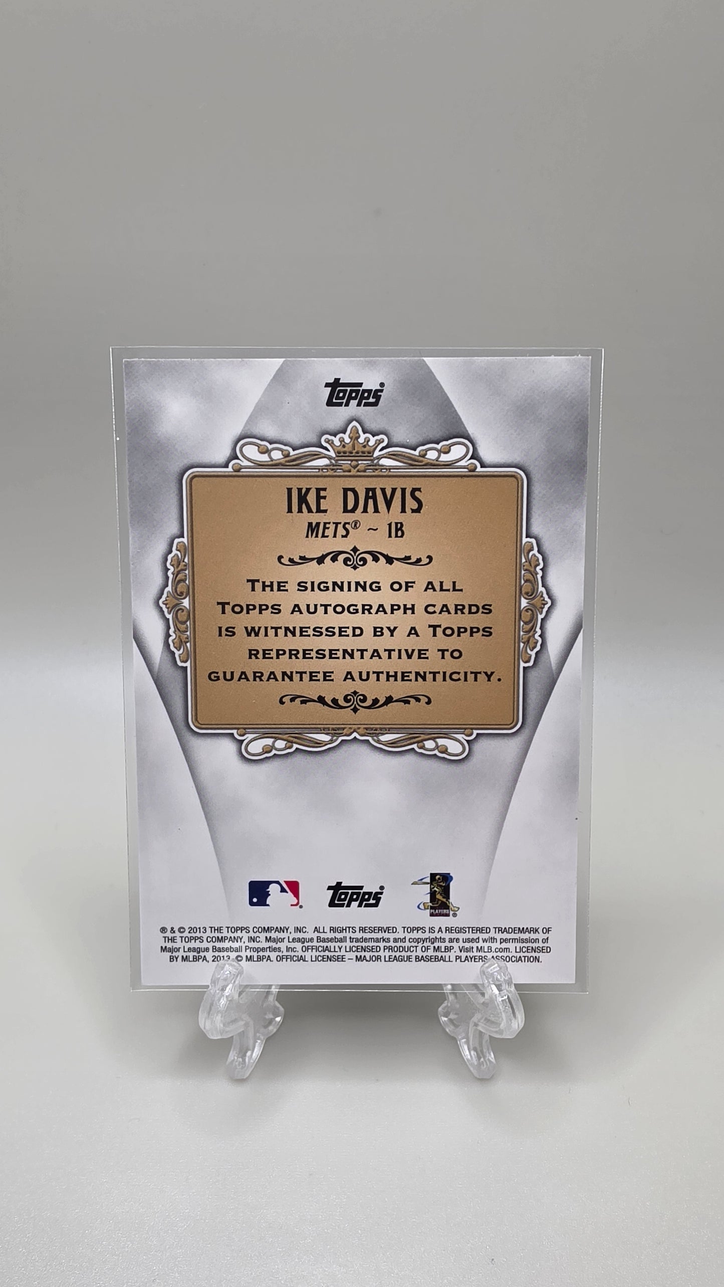 2013 Topps Ike Davis Autograph Card #/10