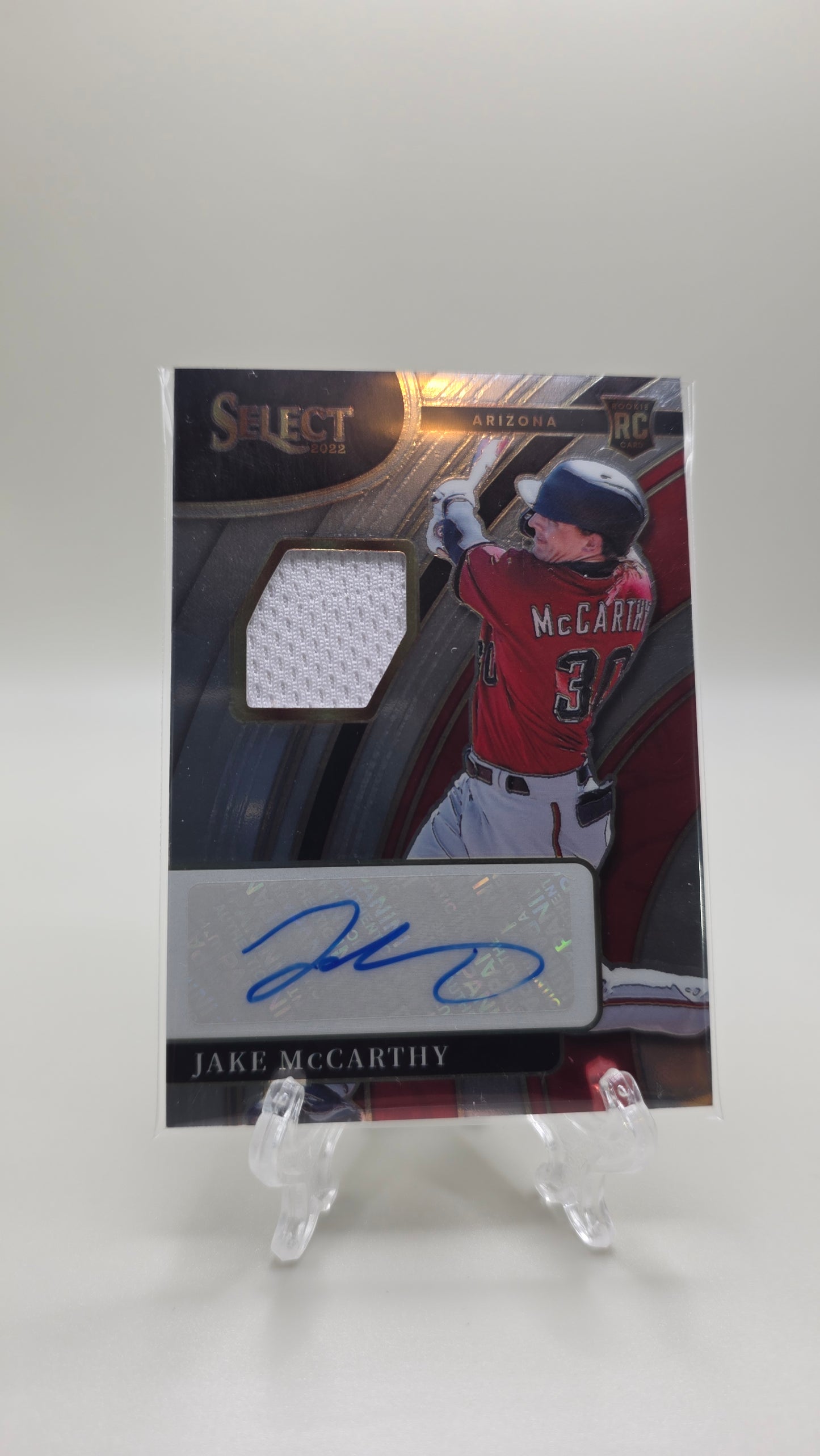 2022 Select Jake McCarthy Rookie Patch Auto # /299 Card #RJA-JM