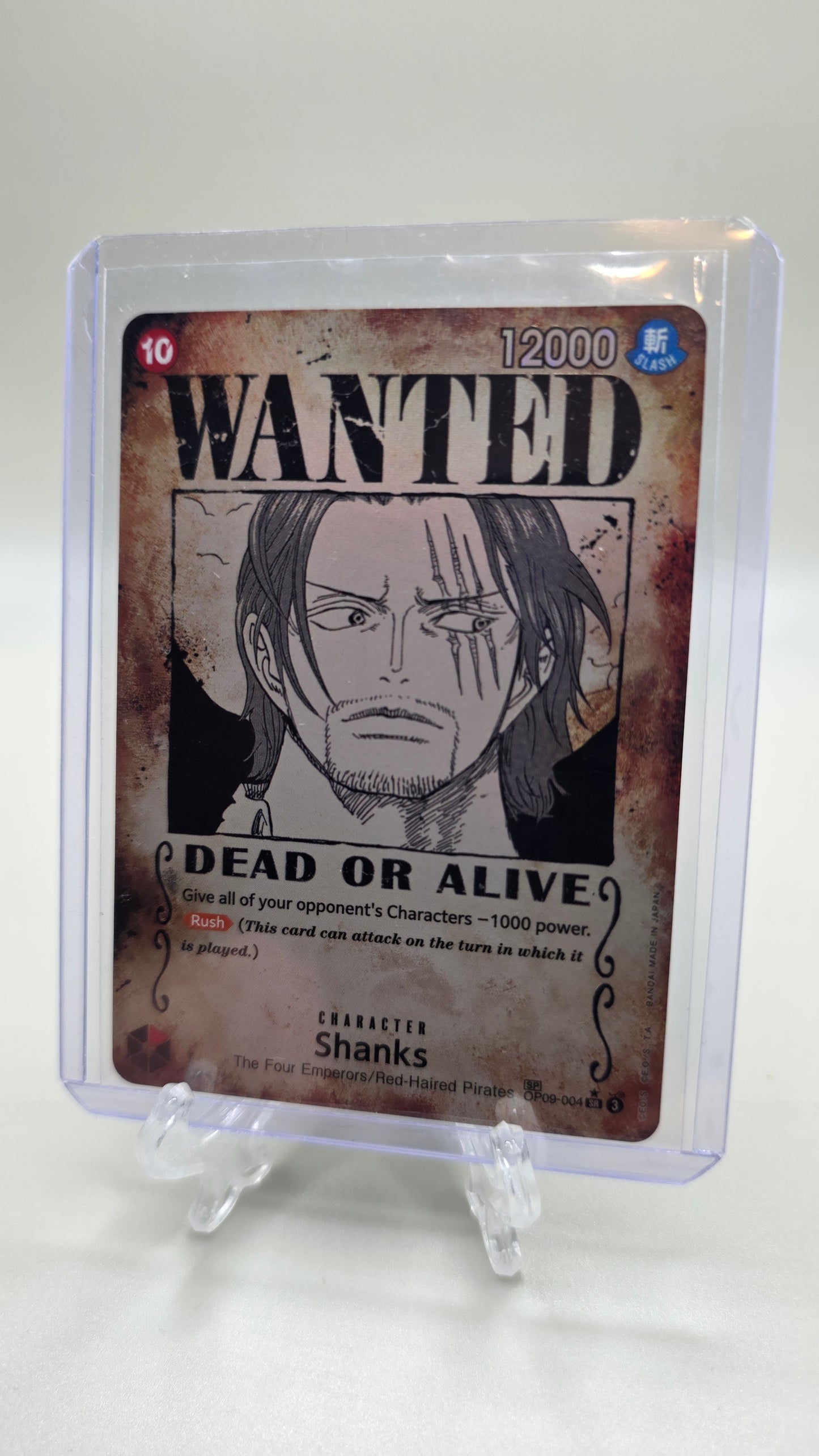 Shanks OP09-004 SR⭐ Alt Art Wanted Poster One Piece TCG (Emperors in the New World Set) English