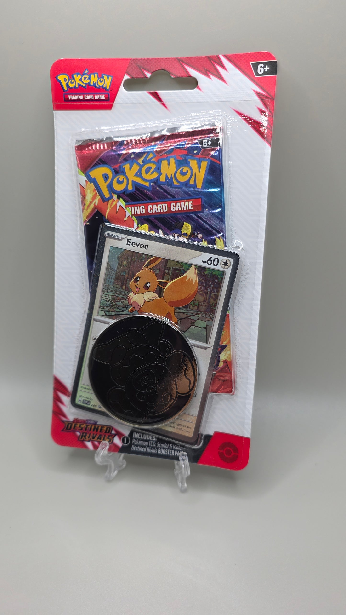 Pokemon TCG Destined Rivals Blister Pack 1 Booster Pack Eevee Promo Factory Sealed